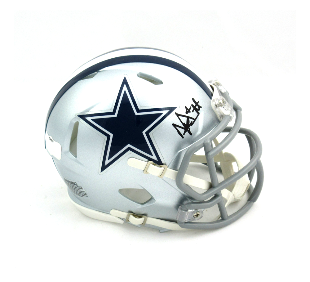 Dak Prescott Autographed Dallas Cowboys Riddell Speed Mini Helmet - Collectible NFL Memorabilia for Fans & Sports Enthusiasts - Perfect for Display, Gifts, and Game Room Decor