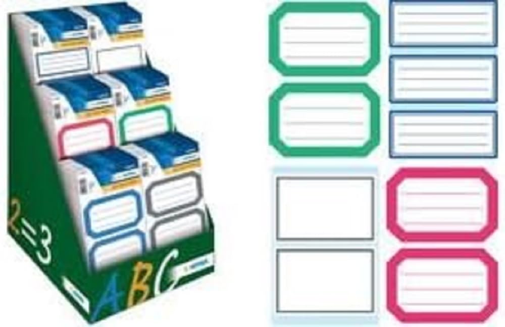 Herma 1734 Vario School Book Labels - Self-Adhesive, Durable, for Organizing Textbooks & Notebooks - Perfect for Classroom, Library & Home Use