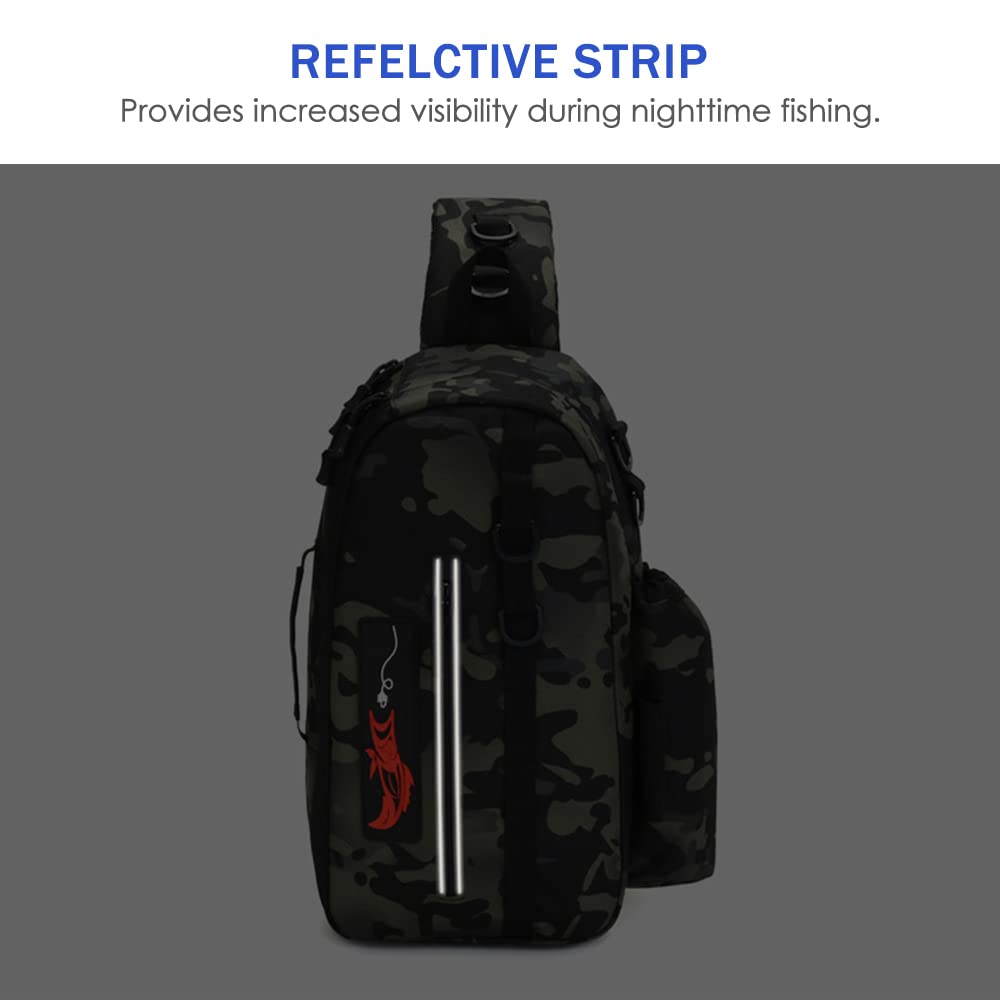 Qingyuan Fishing Shoulder Bag - Waterproof Travel Carry Bag with Reel Storage for Outdoor Fishing & Camping | Perfect for Anglers & Travel Enthusiasts
