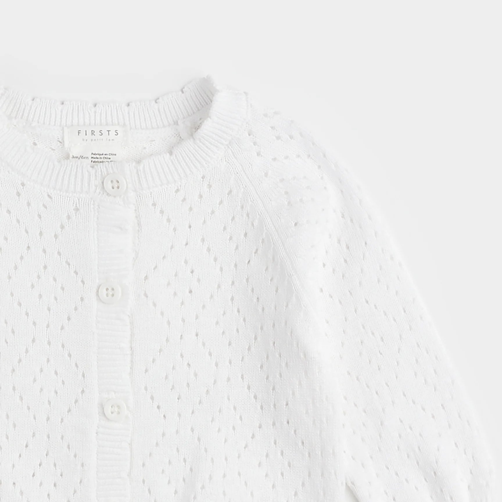 White Pointelle Knit Cardigan for Women - Soft & Comfortable Open Front Sweater - Perfect for Layering, Casual Outfits & Cozy Evenings at Home