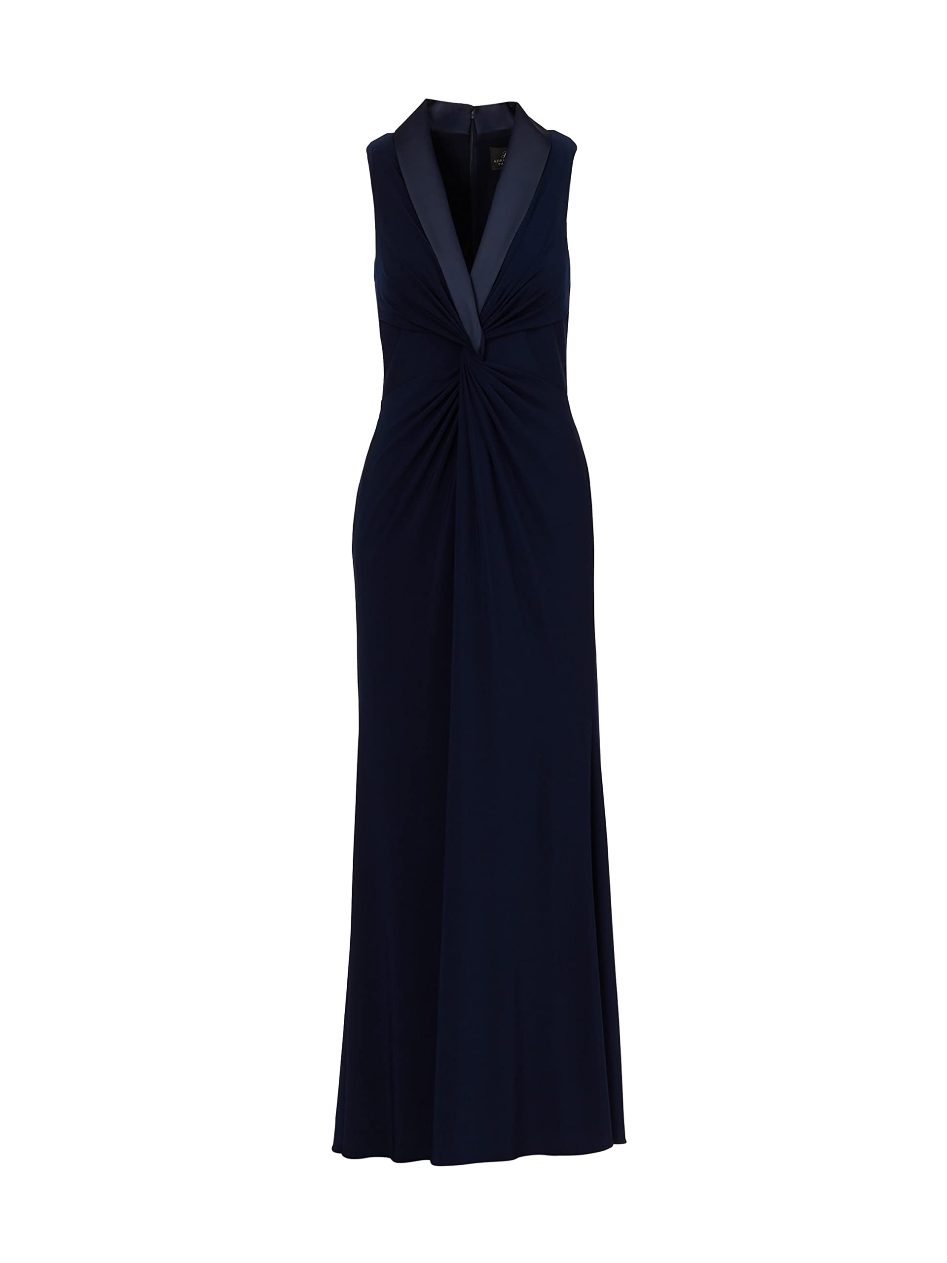 Adrianna Papell Women's Elegant Jersey Tuxedo Gown - Formal Evening Dress for Prom, Wedding & Black Tie Events