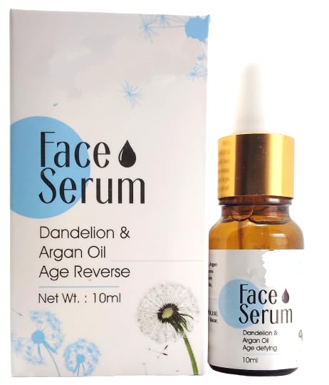 URJUWANI HR Dandelion & Argon Oil Anti-Aging Face Serum 10ml - Hydrating & Brightening Facial Treatment for Wrinkles & Fine Lines, Day & Night Use