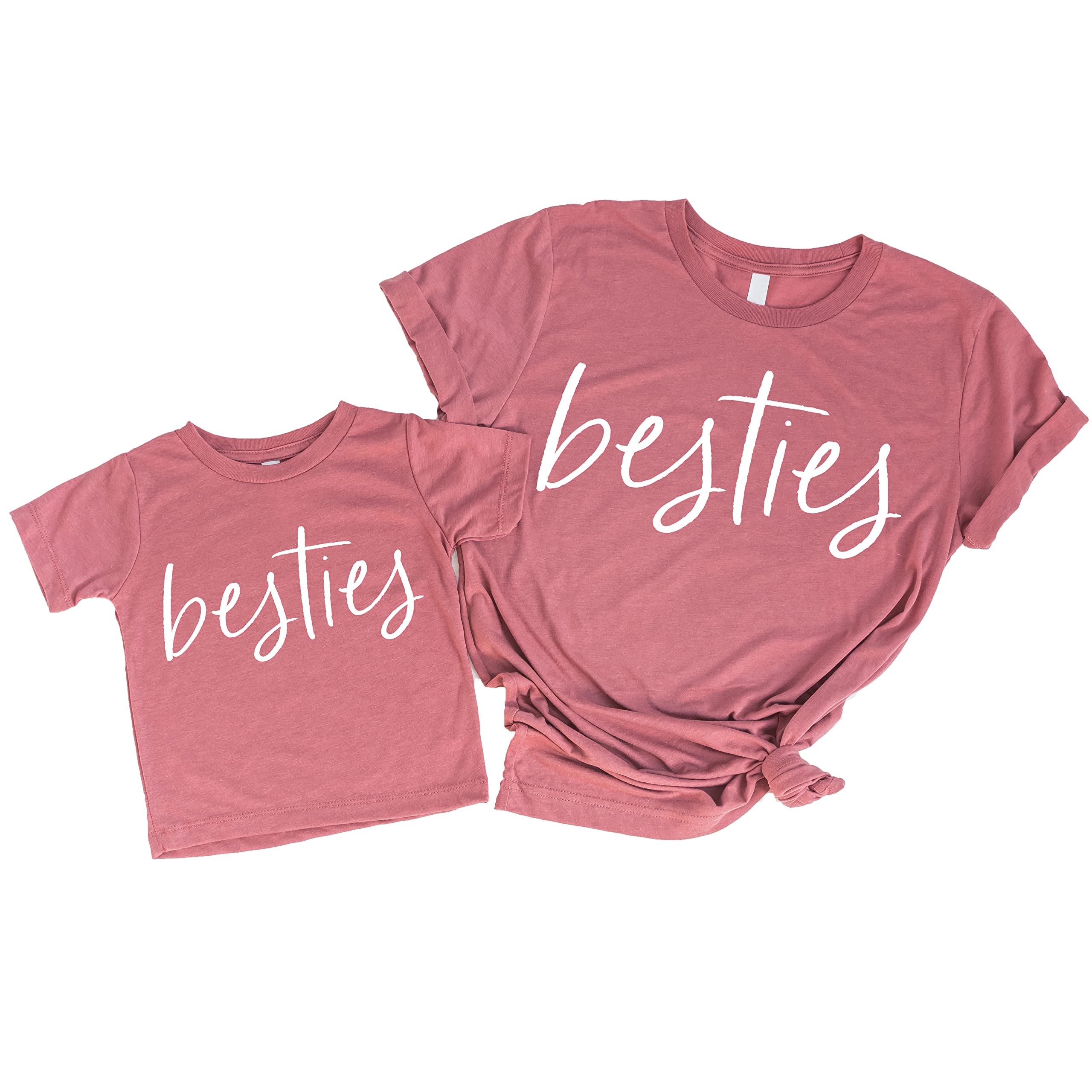 Olive Loves Apple Mommy & Me Matching Besties Shirts - Cute Mother Daughter Matching Outfits for Family Photos, Holidays & Special Occasions
