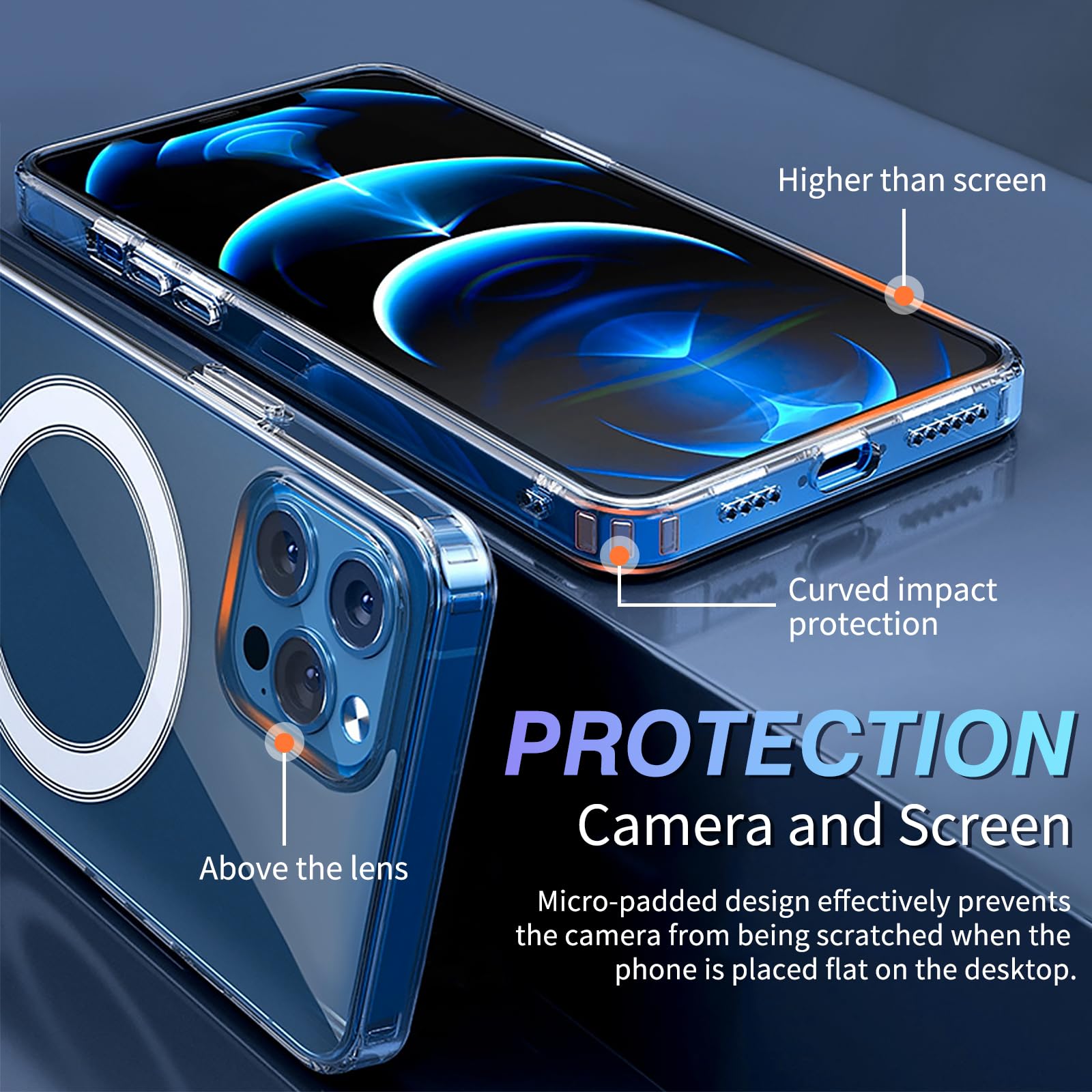 Magnetic Clear iPhone 7 Plus/8 Plus Case - Magsafe Compatible, Wireless Charging, Shockproof & Military Drop Protection - Slim Transparent Protective Cover | Perfect for Everyday Use, Travel & Outdoor Activities