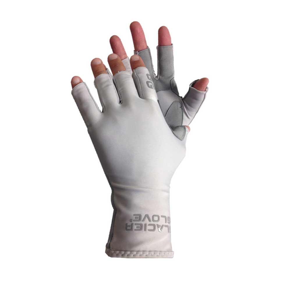 Glacier Outdoor Gray Islamorada Sun Glove - UPF 50+ UV Protection Fishing & Driving Gloves for Men & Women - Perfect for Outdoor Activities, Hiking, and Beach Trips