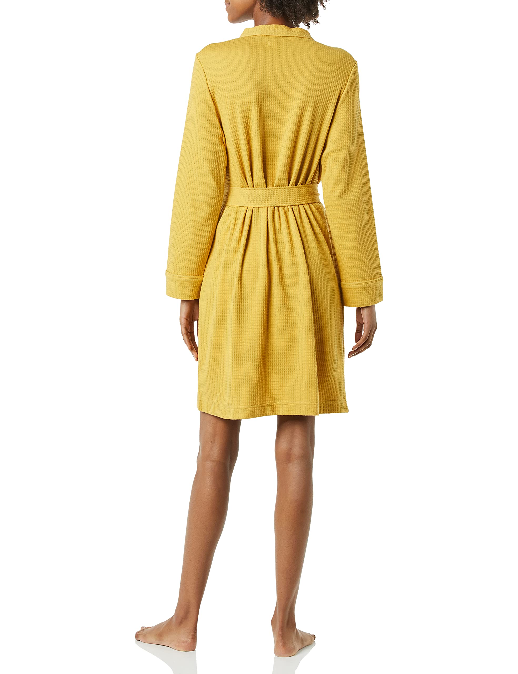 Amazon Essentials Women's Lightweight Waffle Mid-Length Robe - Soft Comfortable Bathrobe for Women (Plus Size Available) - Perfect for Spa, Lounge & Relaxation at Home
