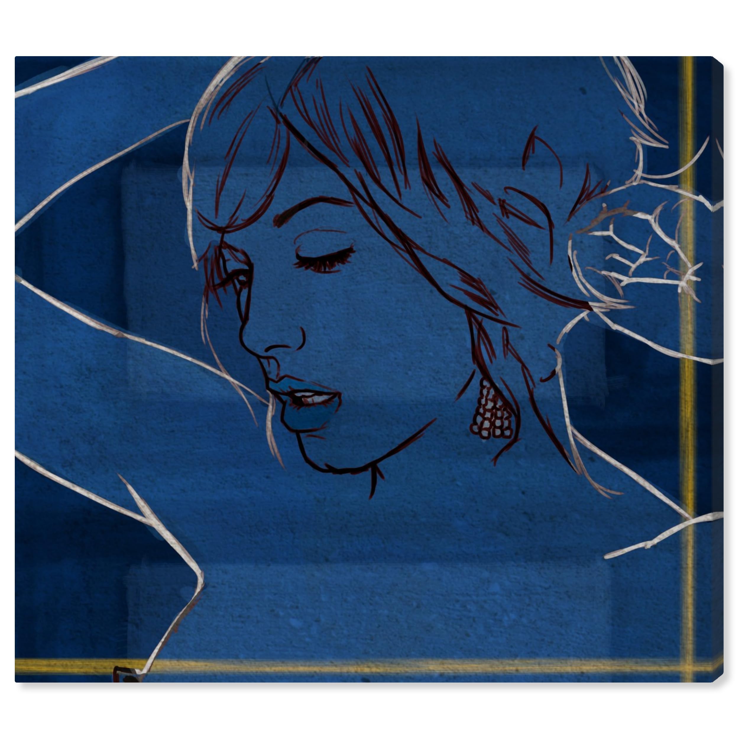 Oliver Gal Artist Co. Fashion & Glam Wall Art Canvas Print - 20x20 Inch Blue & Black Modern Home Decor - Perfect for Living Room, Bedroom & Office Wall Decoration