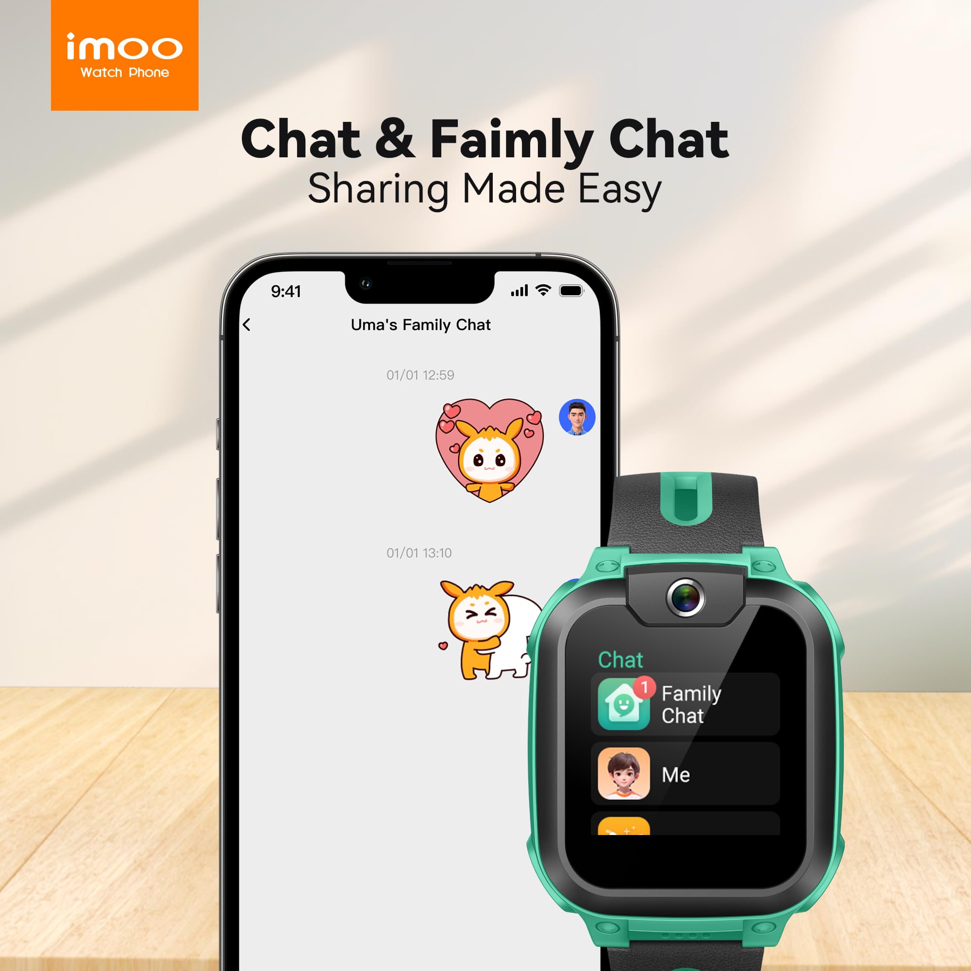 imoo Watch Phone Z1 Kids Smart Watch - 4G LTE GPS Tracker with Video Call, Real-Time Location Tracking & IPX8 Waterproof - Durable Smartwatch for Boys & Girls (Green) - Perfect for School, Outdoor Play & Safety Monitoring