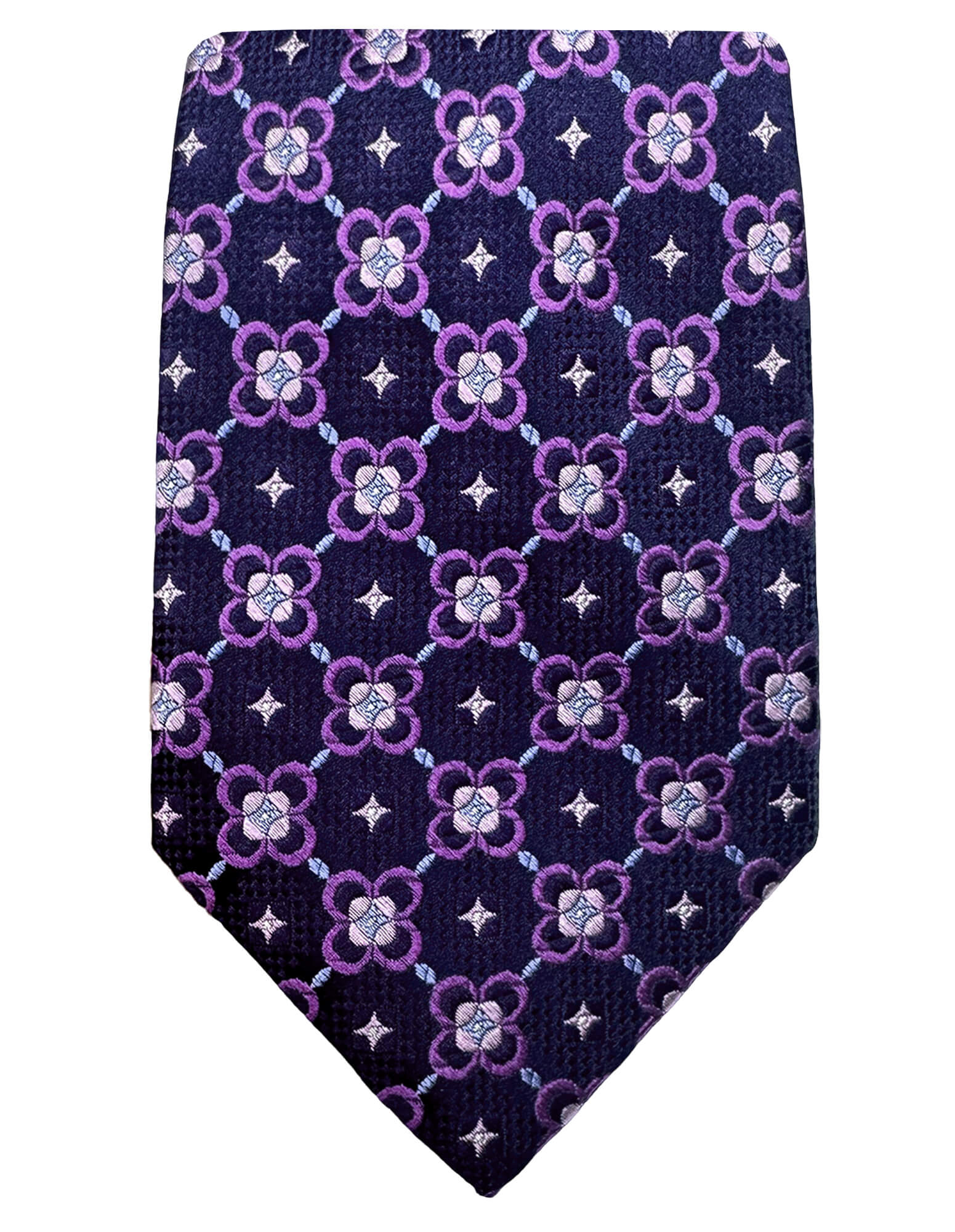 DÉCLIC Noah Patterned Purple Tie for Men - Stylish Necktie for Business, Wedding & Formal Occasions