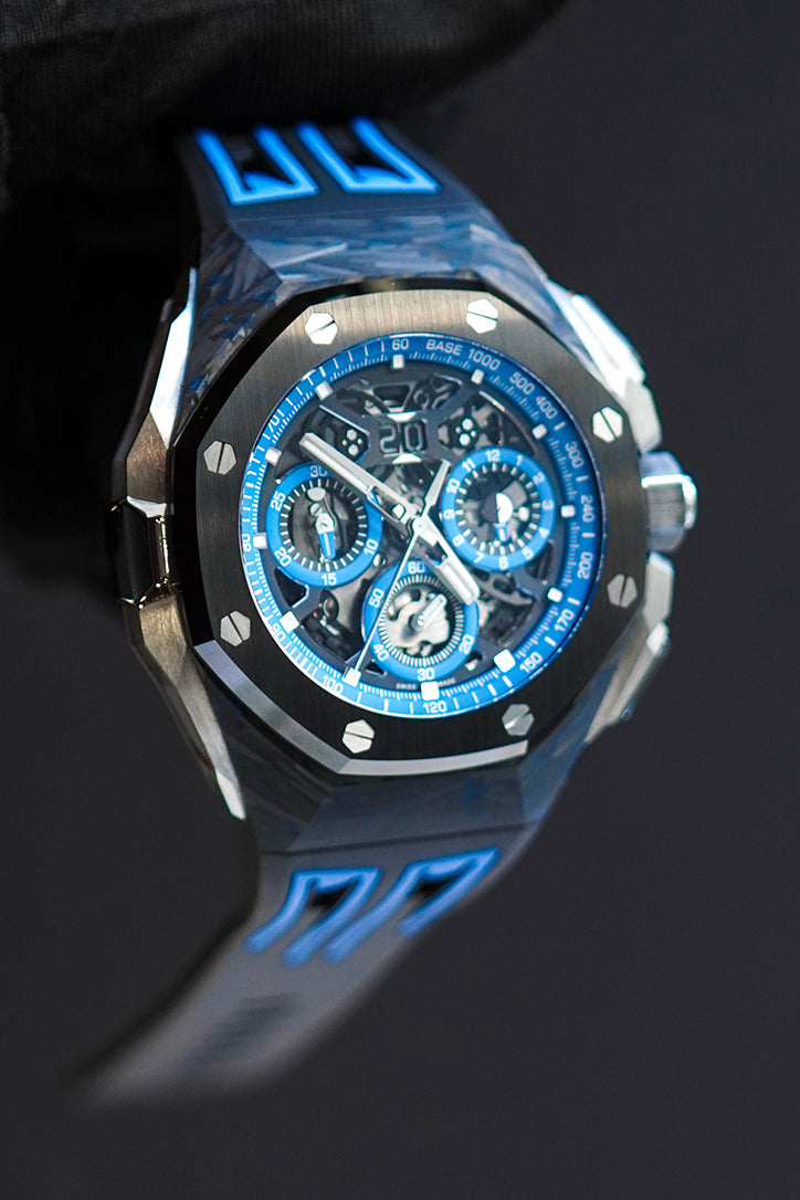 Audemars Piguet Royal Oak Concept 43mm Openworked Carbon Watch 26650FO.OO.D353CA.01 - Luxury Men's Skeleton Dial Timepiece for Business & Formal Occasions