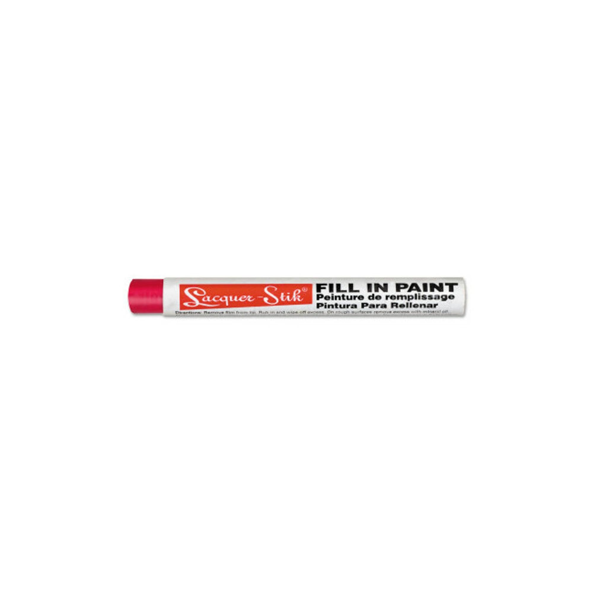Lacquer-Stik Paint Marker Pen - Red Oil-Based Paint Stick for Metal, Wood, Glass - DIY Crafts, Auto Touch Up, Home Decor Projects