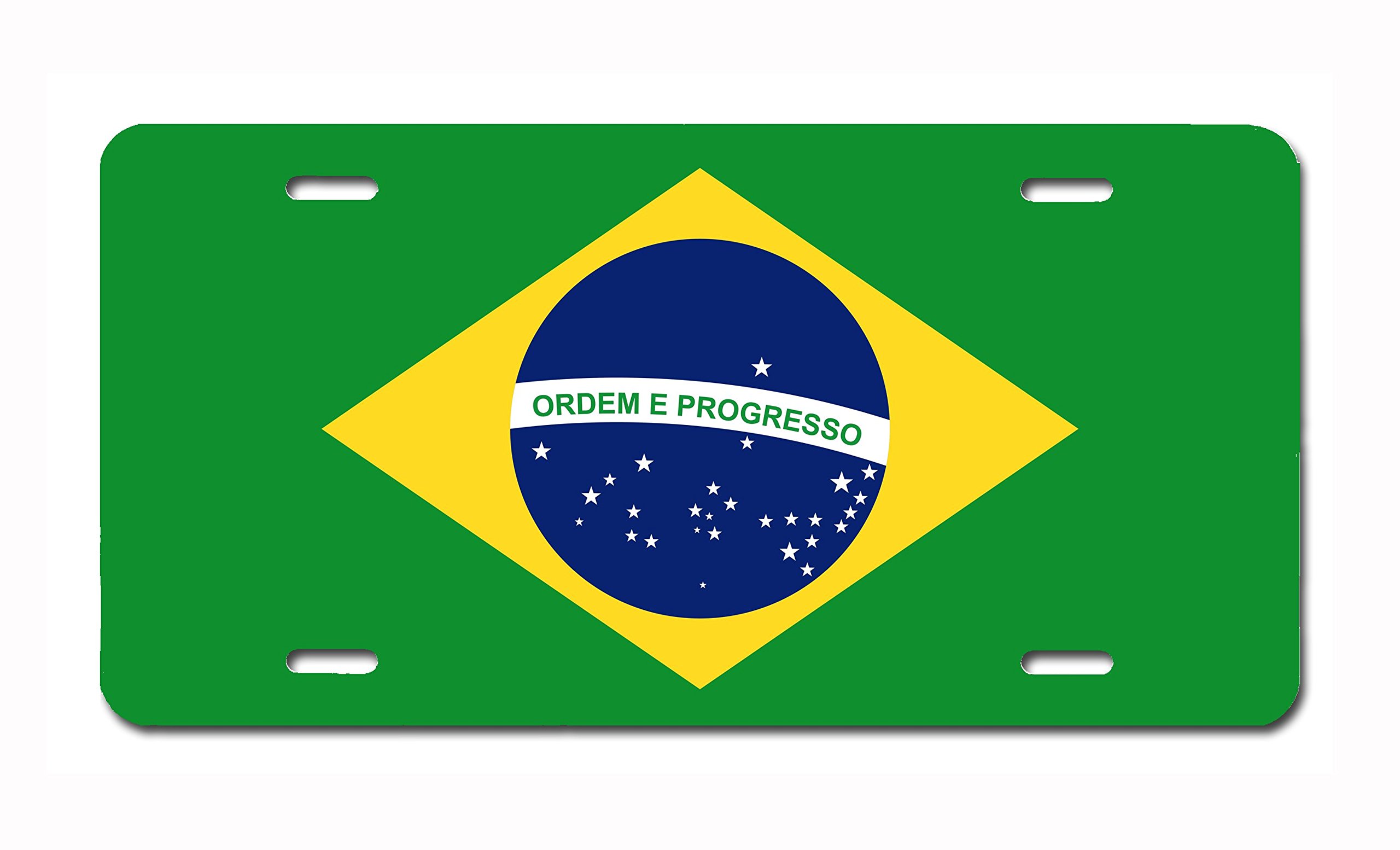 Latin American National Flag License Plate - 6x12 Inches Car Bumper Vanity Plate, Novelty Auto Tag for Trucks, SUVs, Mailbox Decoration | Made in USA with 32 Mil Thick Aluminum | Perfect for Hispanic Heritage Month, Car Shows & Patriotic Displays