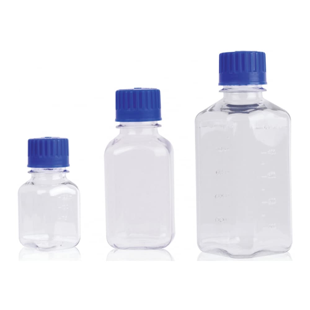 Wheaton 250ml Square PETG Media Bottle with Tamper-Evident Cap - Pack of 24 | Laboratory-Grade Storage for Chemicals, Pharmaceuticals & Scientific Samples | Ideal for Research Labs, Medical Facilities & Industrial Use