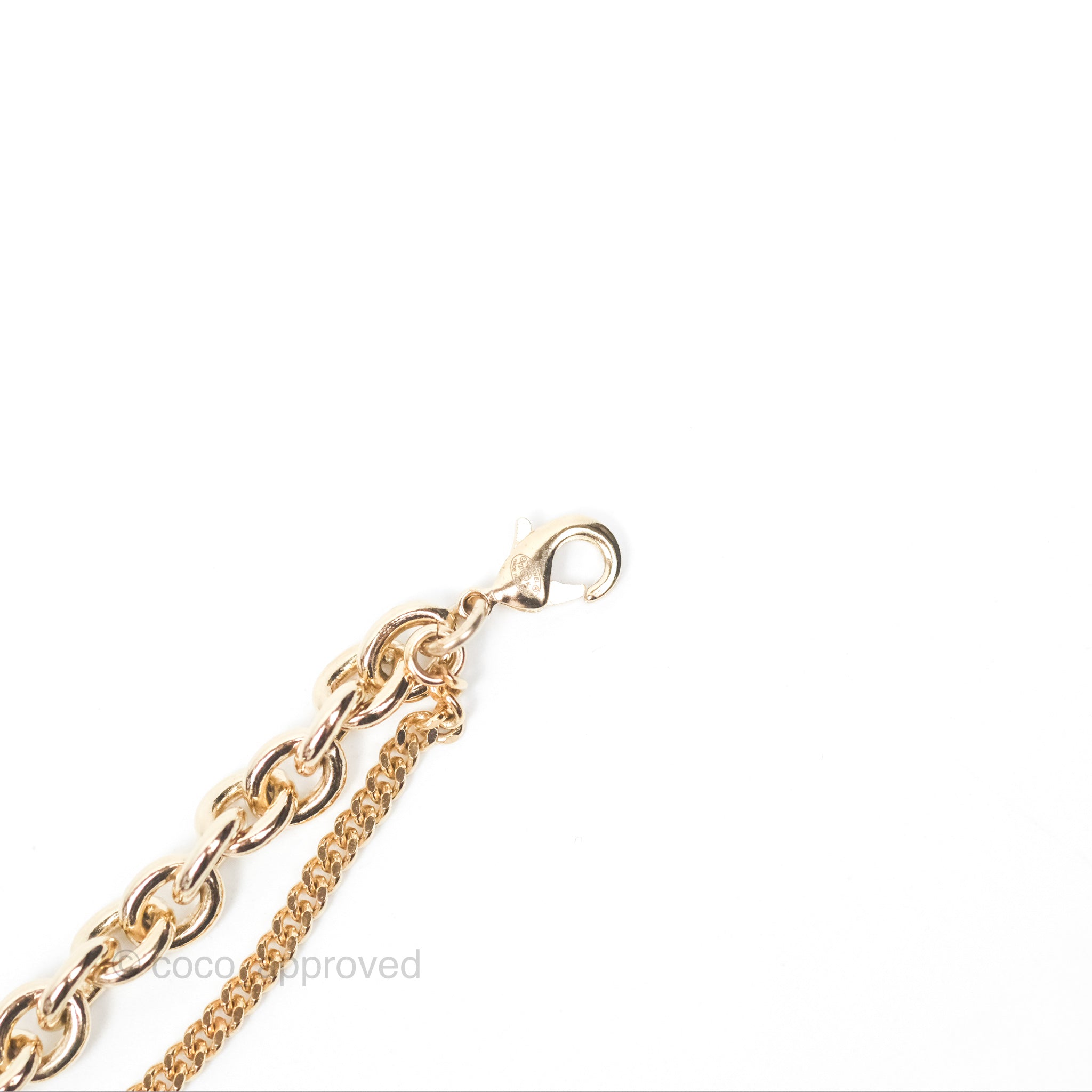 Chanel CC Logo Charm Necklace in 21K Gold Tone - Elegant Jewelry for Women, Perfect for Parties, Weddings & Special Occasions
