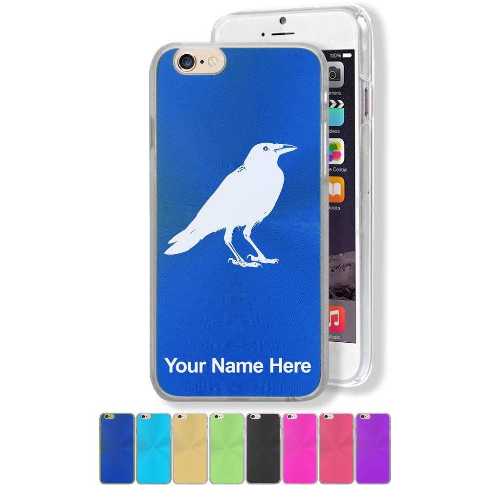 Premium iPhone 6 Plus & 6s Plus Case with Crow Design - Custom Engraving Option | Slim Protective Cover for Everyday Use, Travel & Gifting