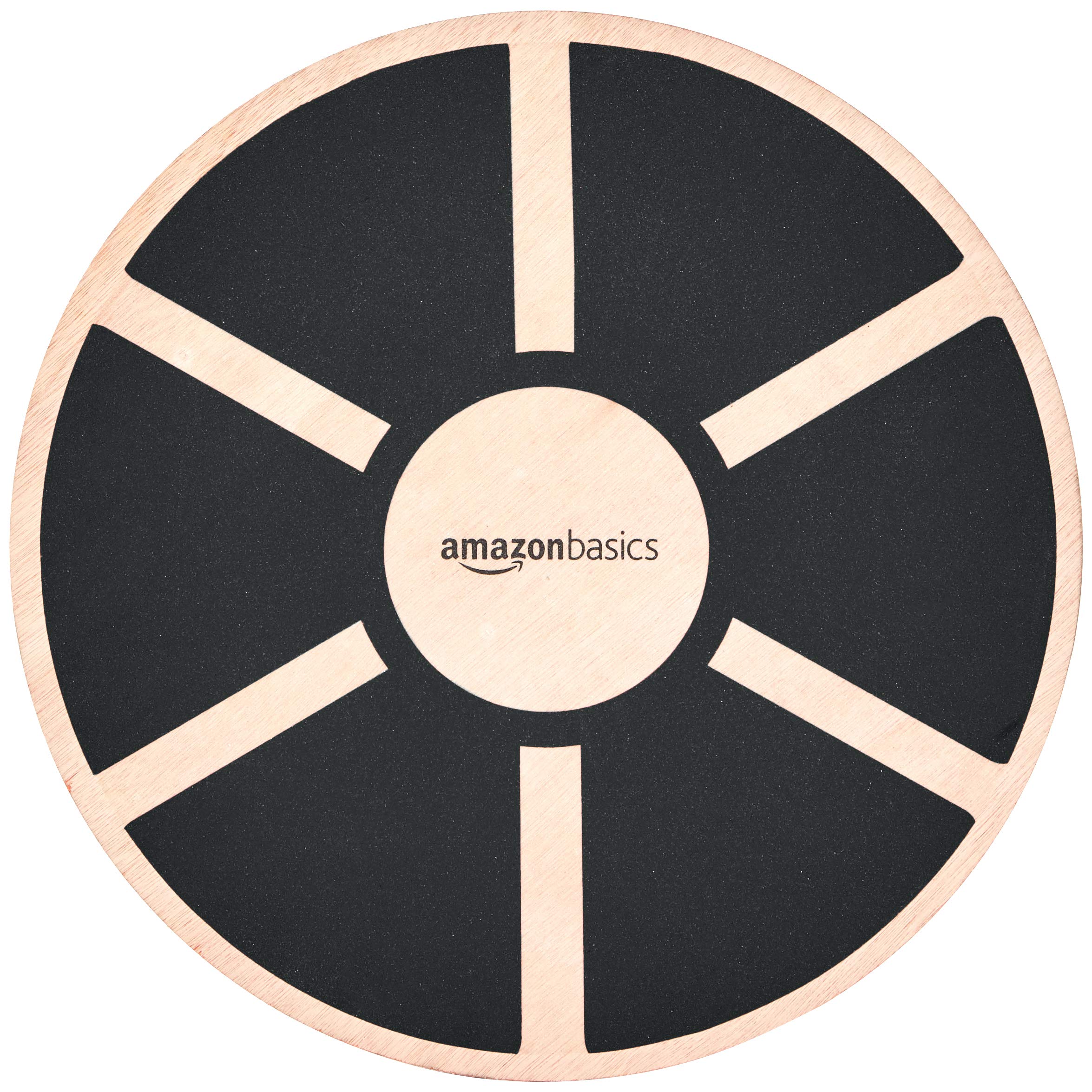 Amazon Basics Wood Wobble Exercise Balance Board for Core Strength & Stability Training - Perfect for Home Gym, Office, Yoga & Physical Therapy