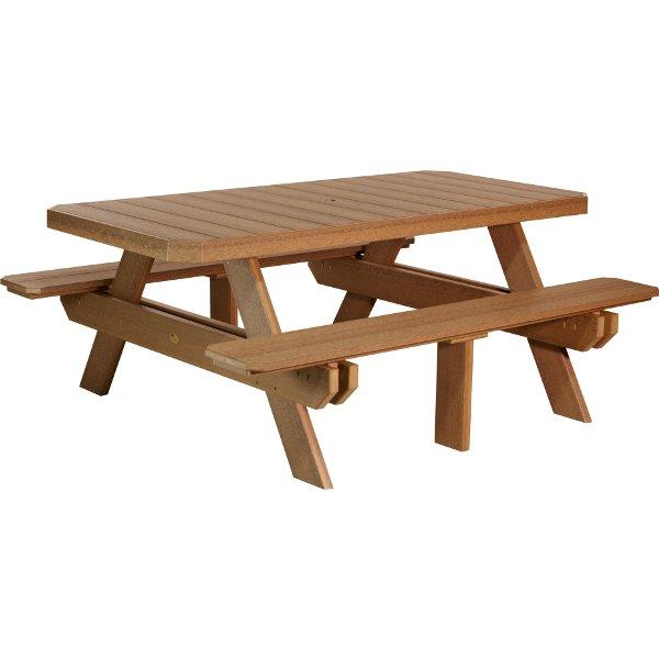 Durable 6-Foot Rectangular Picnic Table for Outdoor Dining, Backyard BBQs, and Camping - Heavy Duty Weather-Resistant Polyethylene
