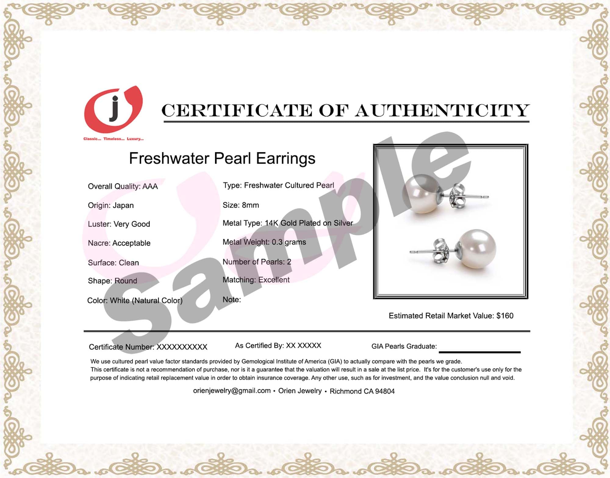 AAA Grade 5-10mm Japanese Freshwater Cultured Pearl Stud Earrings for Women - Sterling Silver Settings with Jewelry Gift Box - Elegant Pearl Jewelry for Weddings, Parties & Special Occasions - Orien Jewelry
