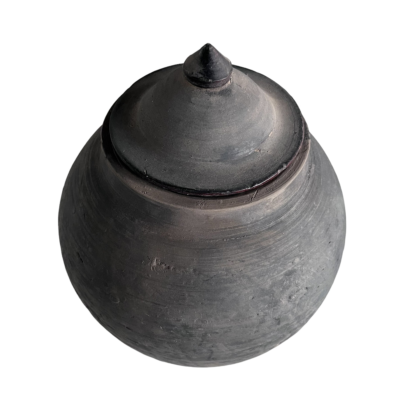 Handmade Ceramic Lidded Village Jar - Rustic Farmhouse Decor for Kitchen Storage, Spice Jars & Home Organization | Perfect for Pantry, Bathroom & Office Supplies
