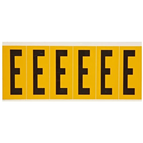 Brady 1550-E 44059 15 Series Indoor/Outdoor Number and Letter Signage (Pack of 25 Cards) - Durable Identification Labels for Warehouse, Office & Industrial Safety Marking