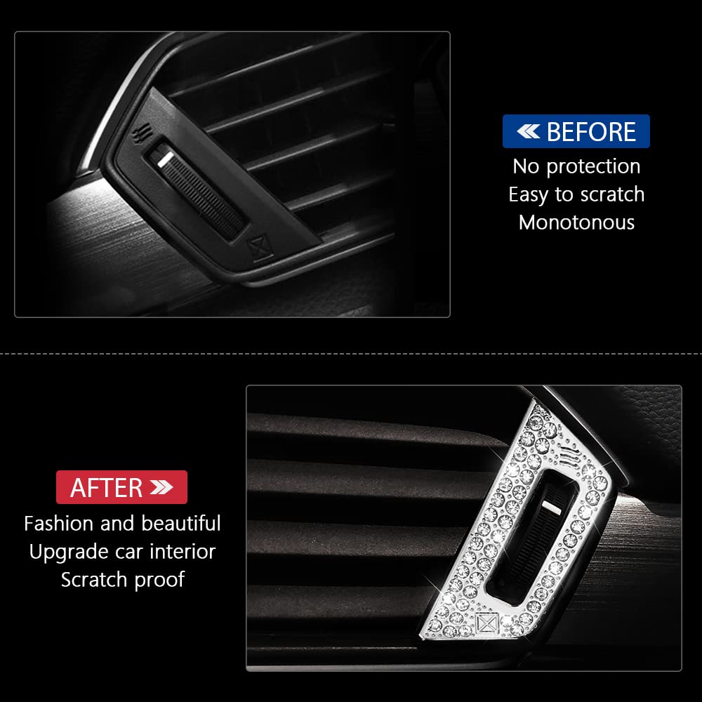 PIFOOG Rhinestone Car Vent Cover for Honda Accord 10th Gen (2018-2020) - Crystal AC Outlet Decorative Stickers | Left & Right Side Air Vent Accessories | Perfect for Customizing & Protecting Your Car Interior