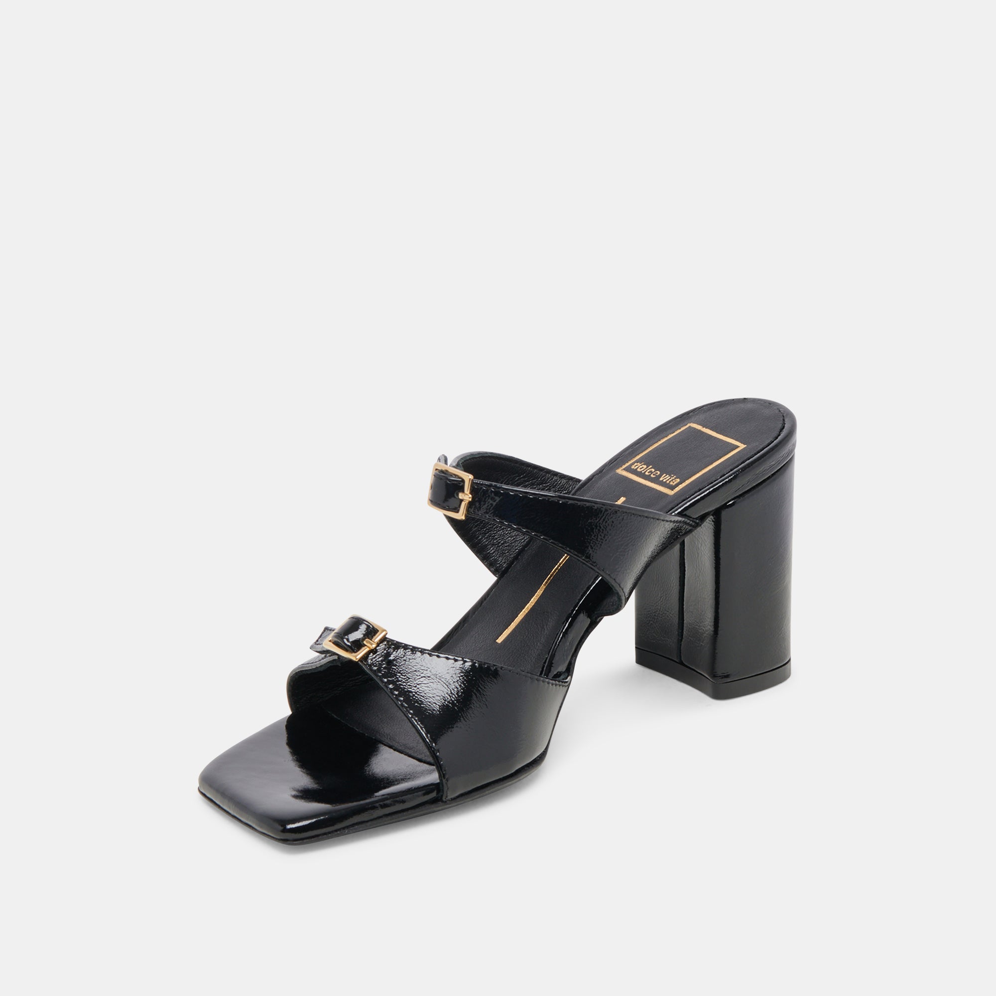 SHANE HEELS - Midnight Crinkle Patent Leather High Heels for Women | Elegant Dress Shoes for Parties, Weddings & Evening Events