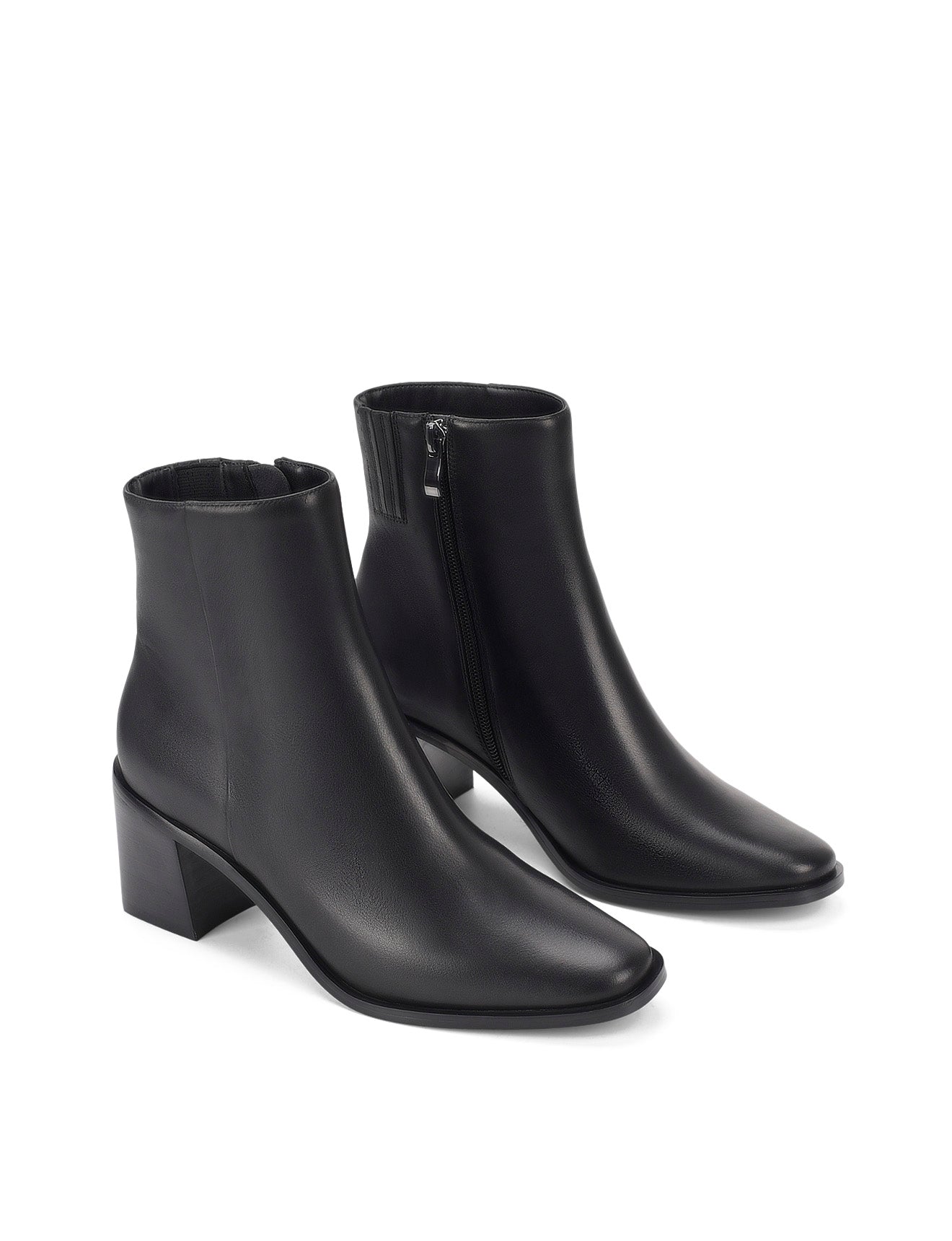 Ulla Women's Black Leather Ankle Boots - Stylish & Comfortable for Fall & Winter Fashion | Perfect for Office, Casual Outings & Date Nights