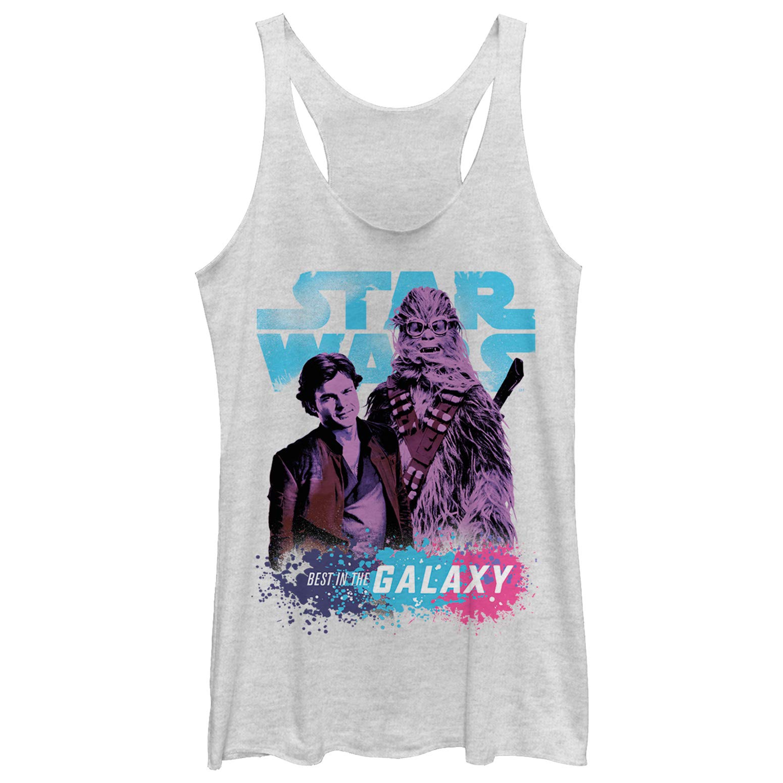 Star Wars Women's Solo Han Wook Tri-Blend Racerback Layering Tank Top - Soft Breathable Fabric for Casual Wear, Cosplay & Everyday Outfits