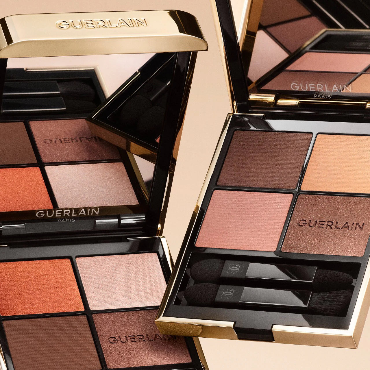 GUERLAIN Ombres G Quad Eyeshadow Palette - 4 Long-Lasting Matte & Shimmer Eyeshadows for Day & Night Makeup | Perfect for Professional Makeup Artists & Everyday Glam