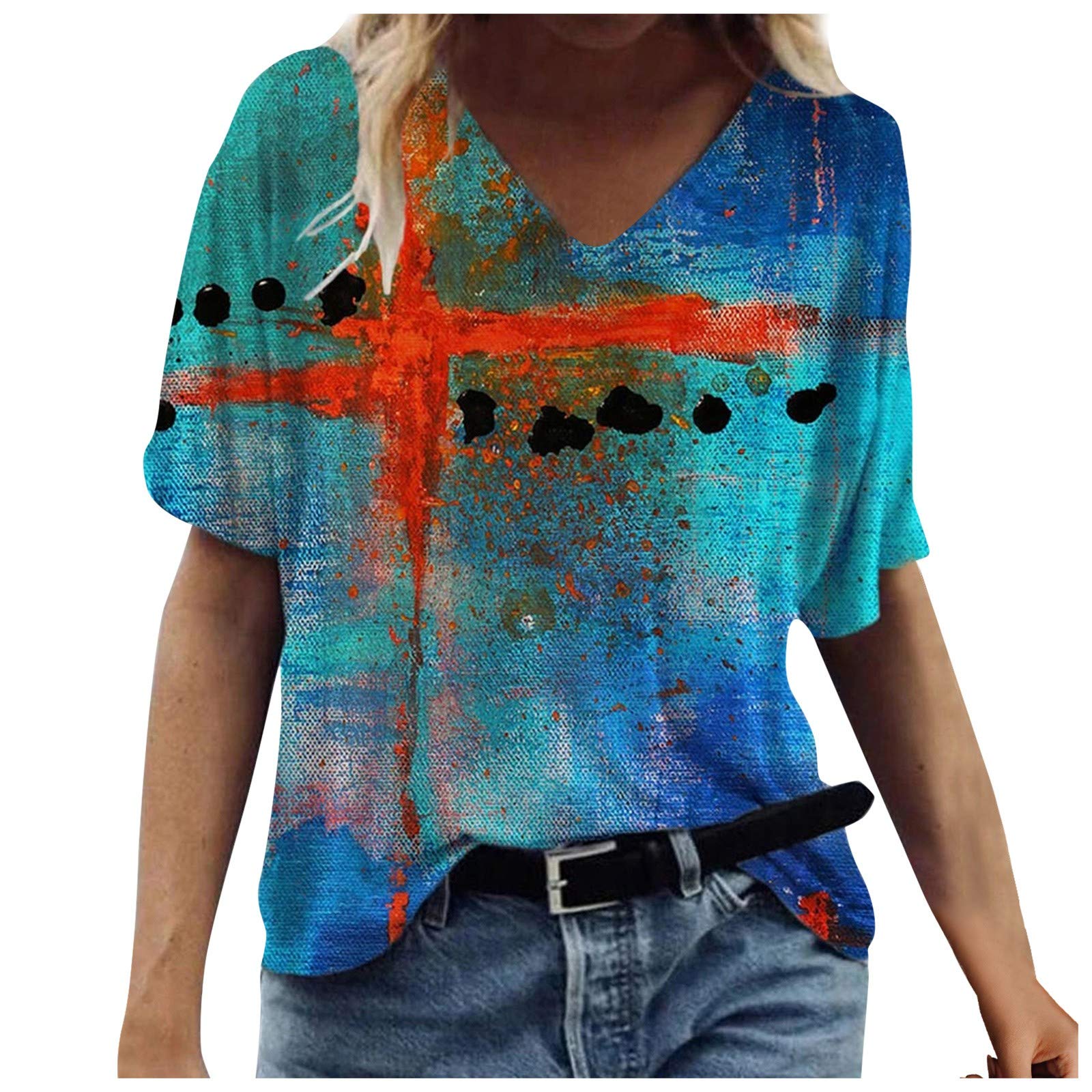 Women's Summer T-Shirts - Casual Short Sleeve Round Neck Tee Tops for Everyday Wear | Perfect for Beach, Vacation & Outdoor Activities