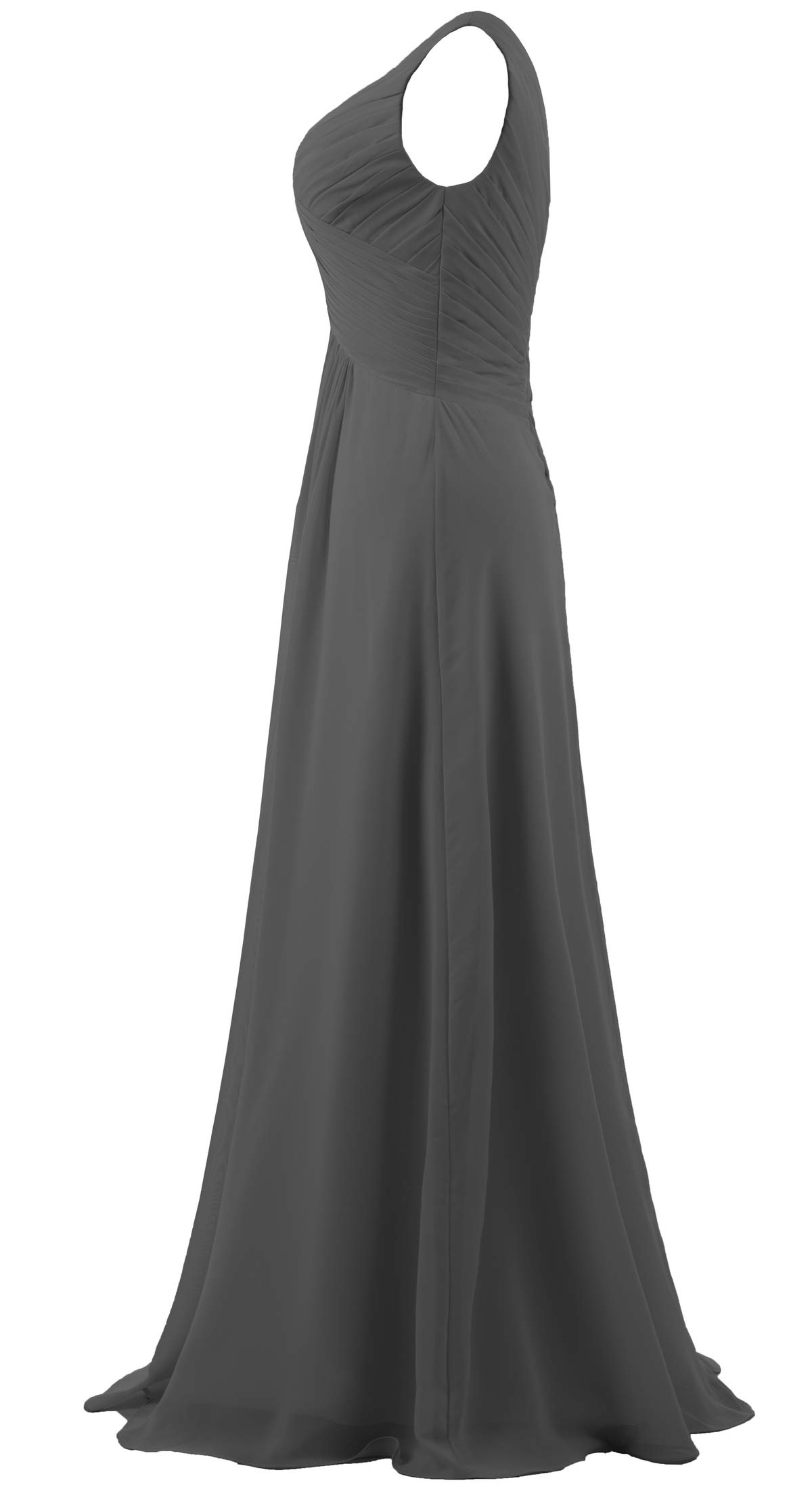 Elegant Women's V-Neck Sleeveless Long Bridesmaid Dress for Wedding Guest, Fall Formal Evening Party Gown - Perfect for Weddings, Proms, Galas & Special Occasions