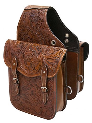 Showman Medium Oil Floral Tooled Leather Saddle Bag for Women - Vintage Crossbody Purse with Adjustable Strap - Perfect for Casual Outings, Date Night & Western Fashion