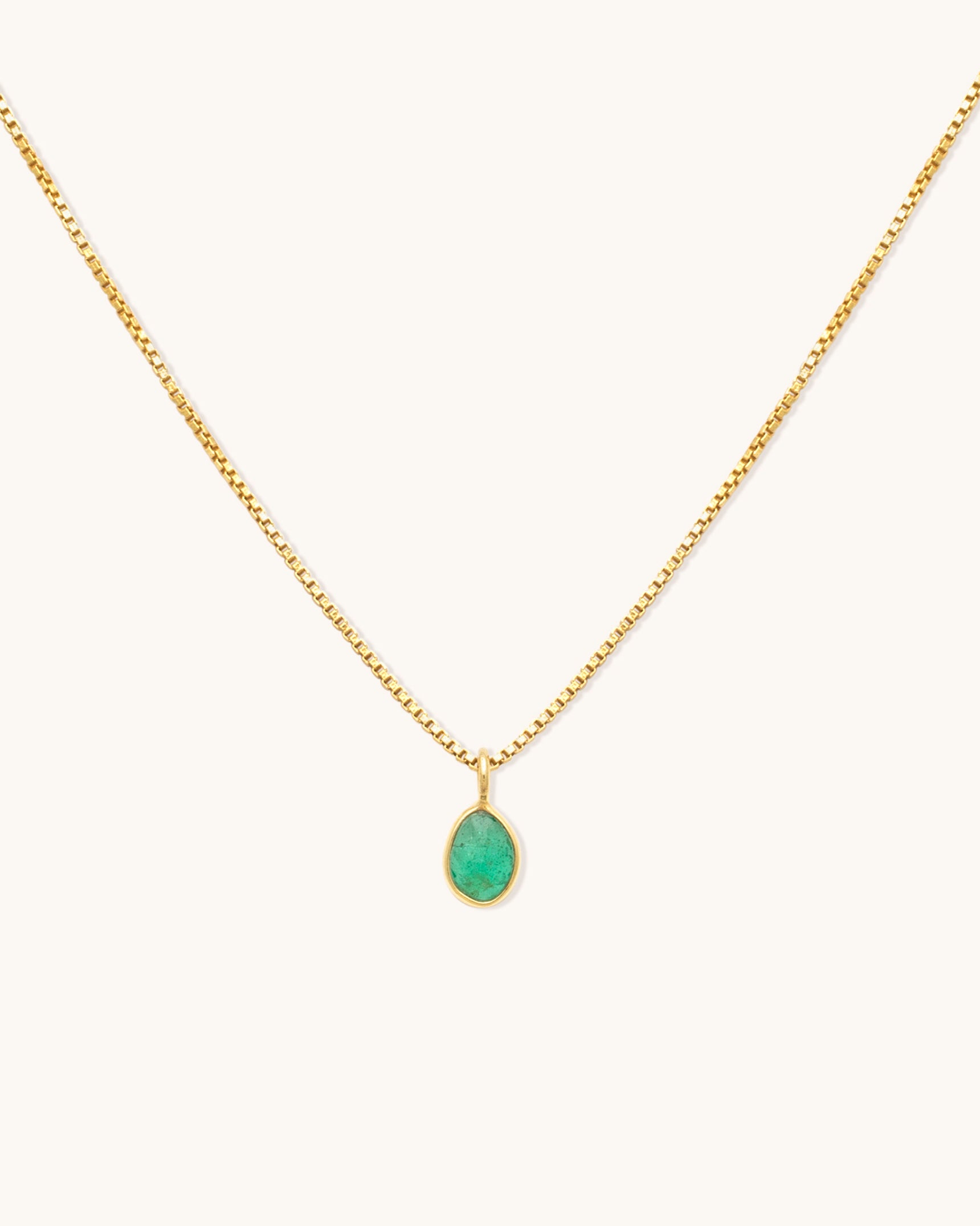 Sofia Slice Emerald Necklace - Elegant Green Gemstone Jewelry for Women | Perfect for Weddings, Parties & Special Occasions