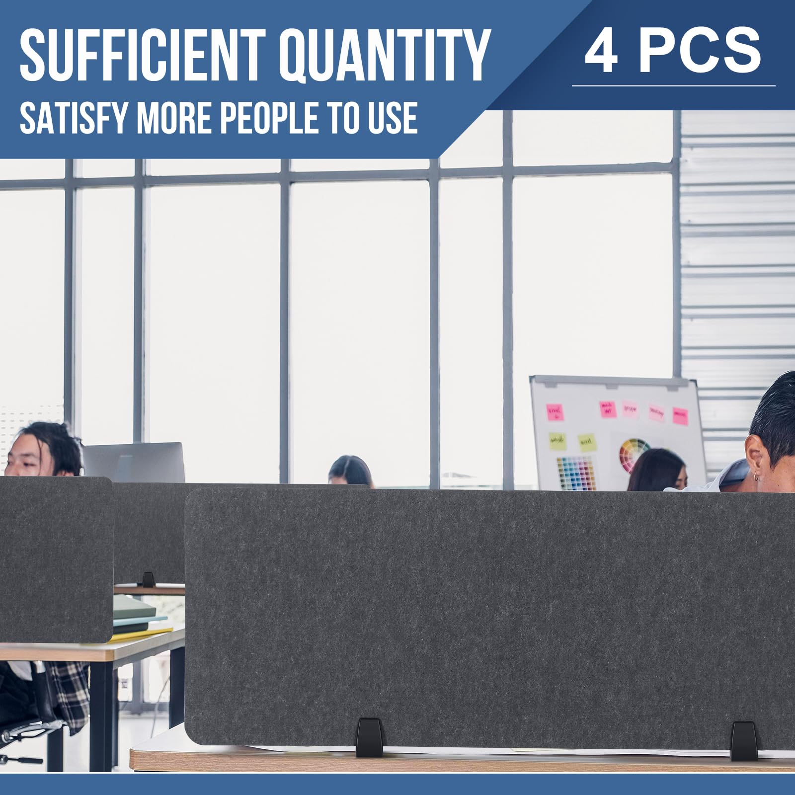 Yaomiao 4 Pack Acoustic Desk Divider - 47.3