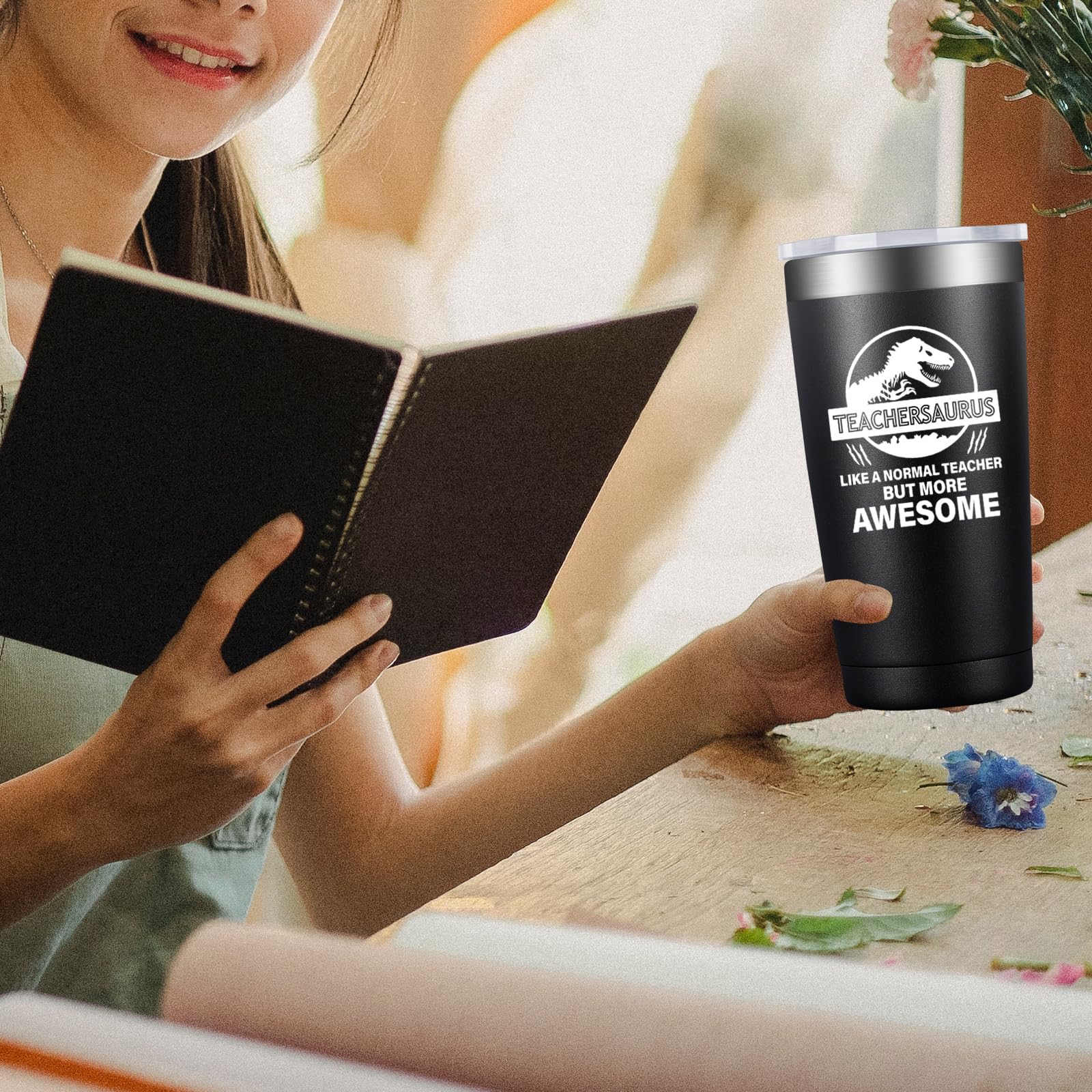 BIRGILT 20oz Insulated Tumbler Cup - Best Teacher Appreciation Gift for Men & Women, Thank You Present for End of Year, Back to School or Teacher Week - Perfect for Coffee, Tea & Cold Drinks in Classroom or Home