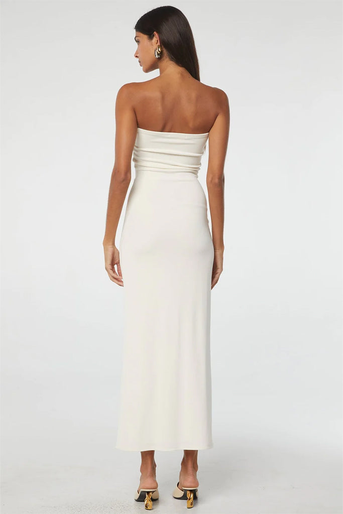 K Jace Dress in Vanilla - Elegant Women's Casual Dress for Summer, Parties & Office Wear | Lightweight & Comfortable