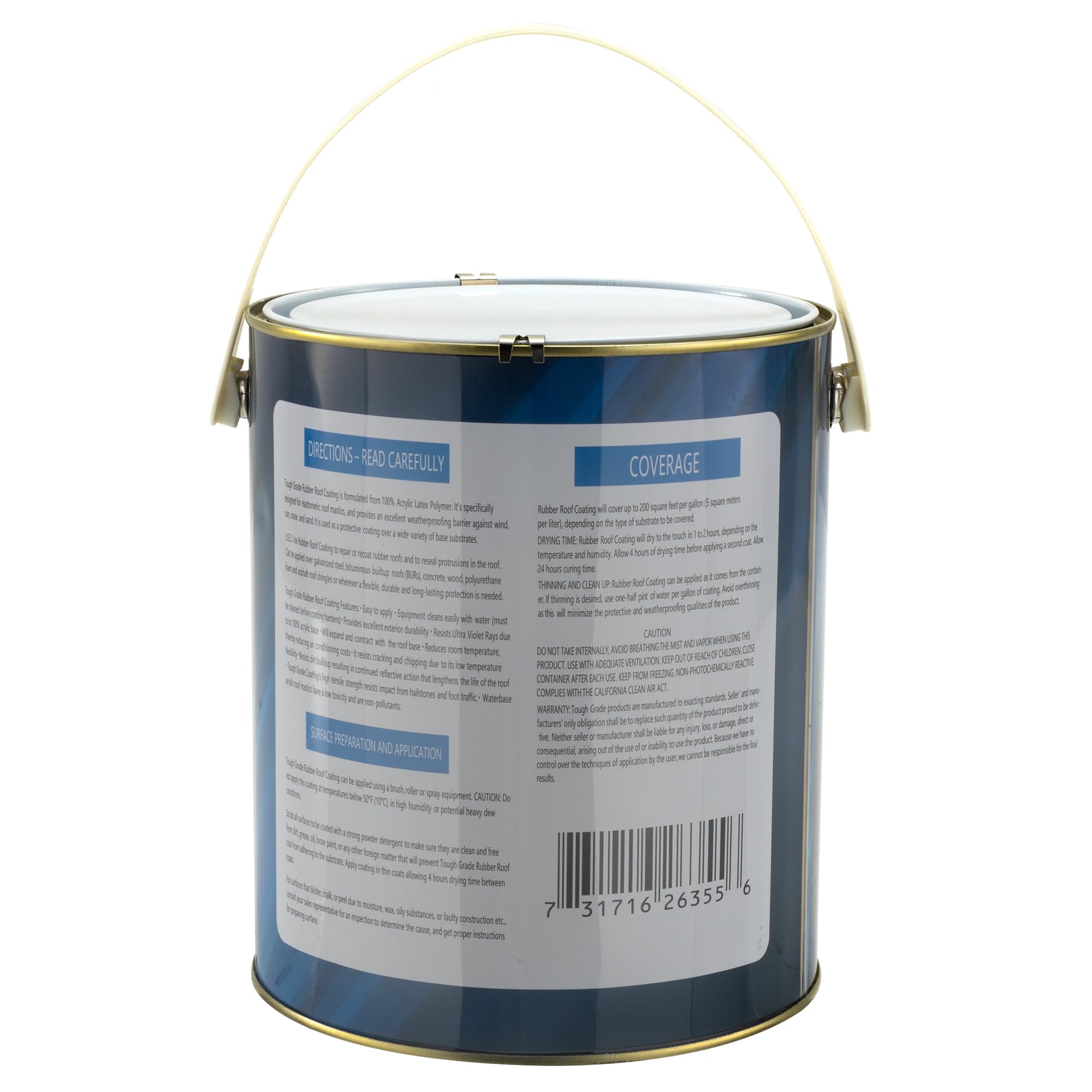 ToughGrade RV Roof Repair Kit – 1 Gallon Flex Coat & 4 Tubes Tough Seal Self-Leveling Sealant | Waterproof Coating for RV Rubber Roofs (EPDM, TPO, PVC) | Long-Lasting Protection Against Leaks & Cracks | Perfect for RV Camping, Travel Trailers & Motorhomes