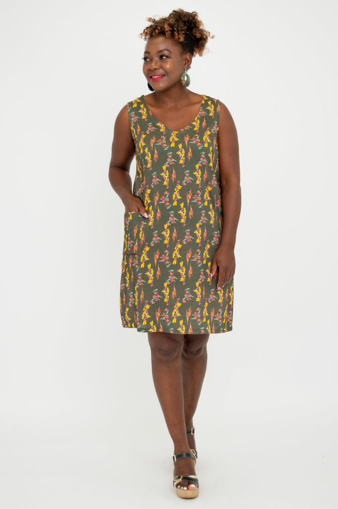 Felicia Dress - Linen Bamboo Blend Summer Dress for Women | Perfect for Beach Vacations, Casual Outings & Boho Style