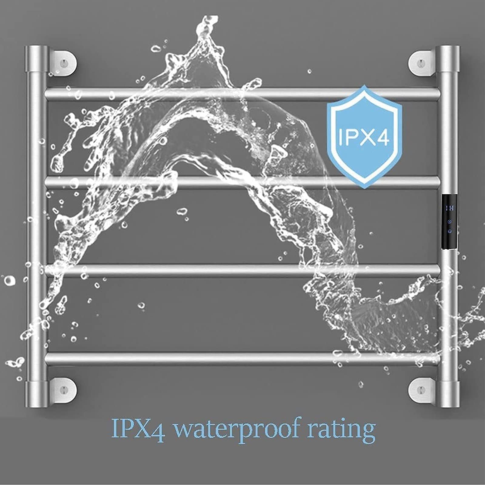 Premium 4-Bar Electric Heated Towel Rack - 304 Stainless Steel Wall Mounted Towel Warmer with Timer & Smart Temperature Control for Bathroom - Perfect for Spa, Luxury Hotels, and Modern Home Bathrooms
