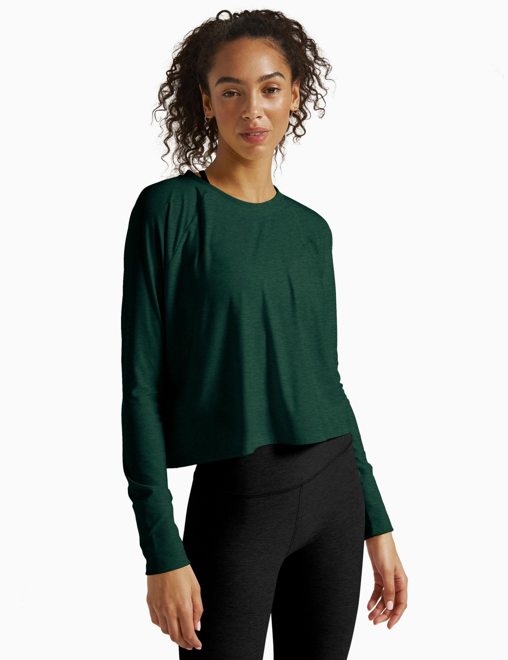 Featherweight Daydreamer Pullover - Soft Lightweight Sweatshirt for Women in Dark Spruce Green Heather | Perfect for Casual Wear, Lounge & Outdoor Activities