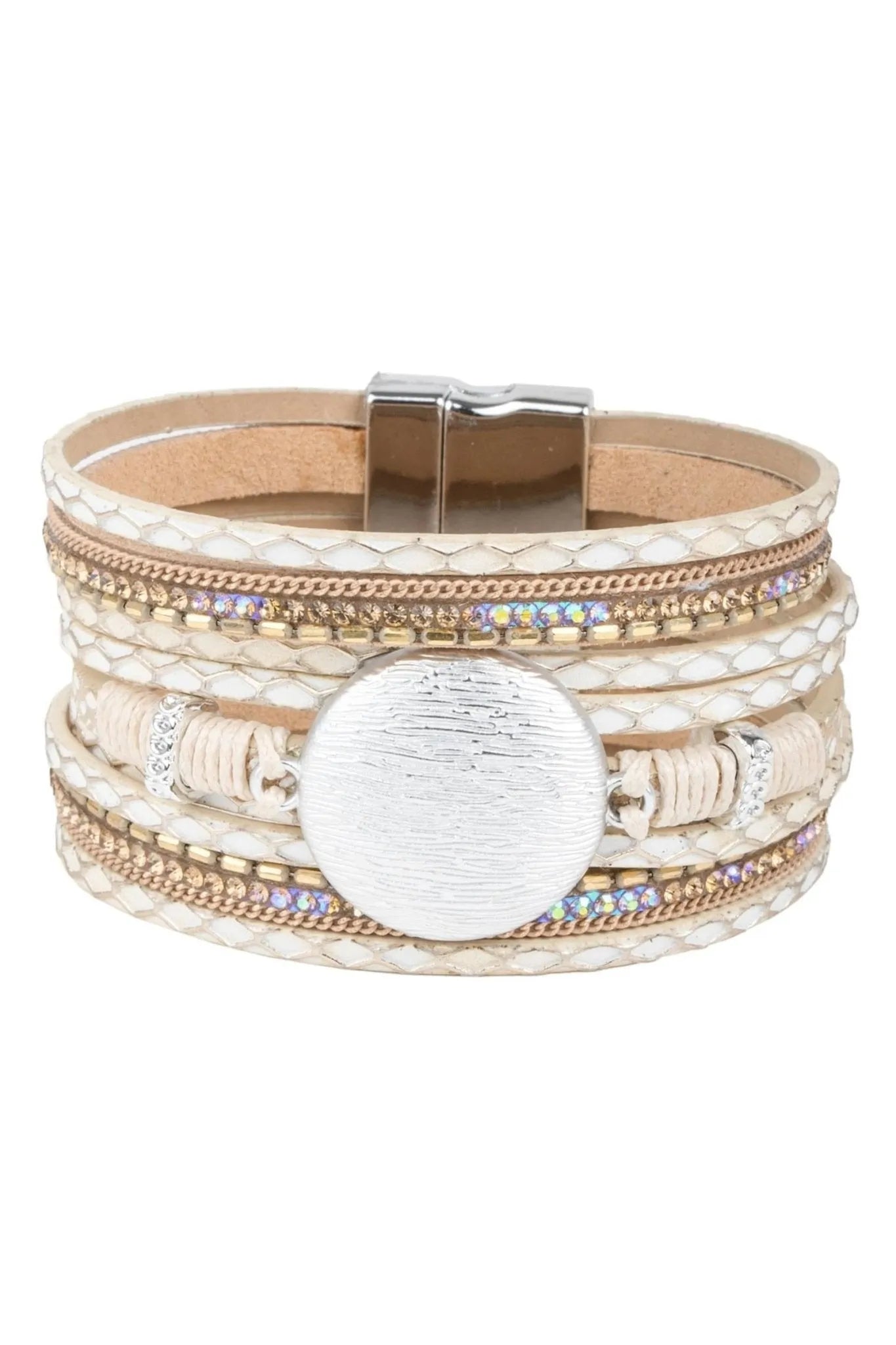 Stylish Optical Leather Bracelet for Men & Women - Trendy Adjustable Wristband for Fashion, Gifts & Everyday Wear