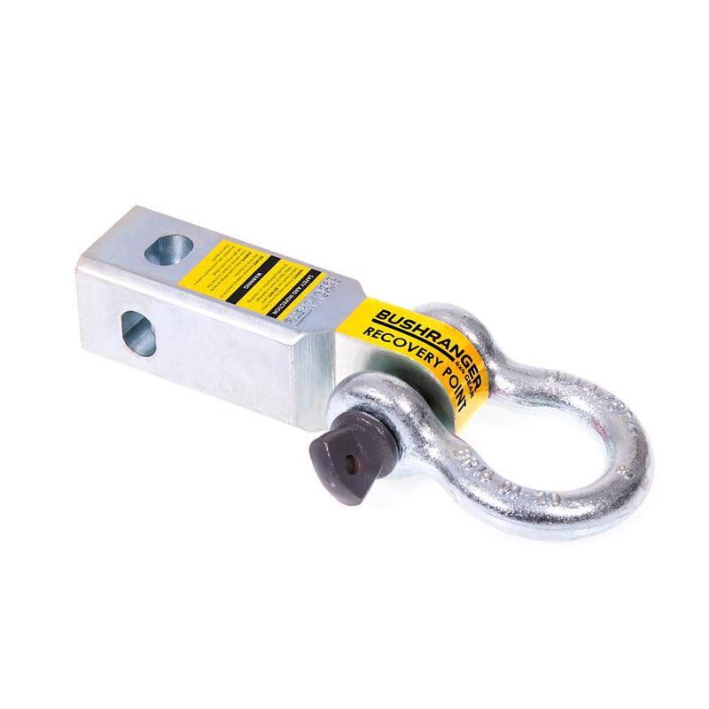 Bushranger 58X22 Extended Recovery Hitch and Shackle Combo - Heavy Duty Off-Road Towing Kit for Jeep, Truck & 4x4 Vehicles - Perfect for Off-Road Adventures & Emergency Vehicle Recovery