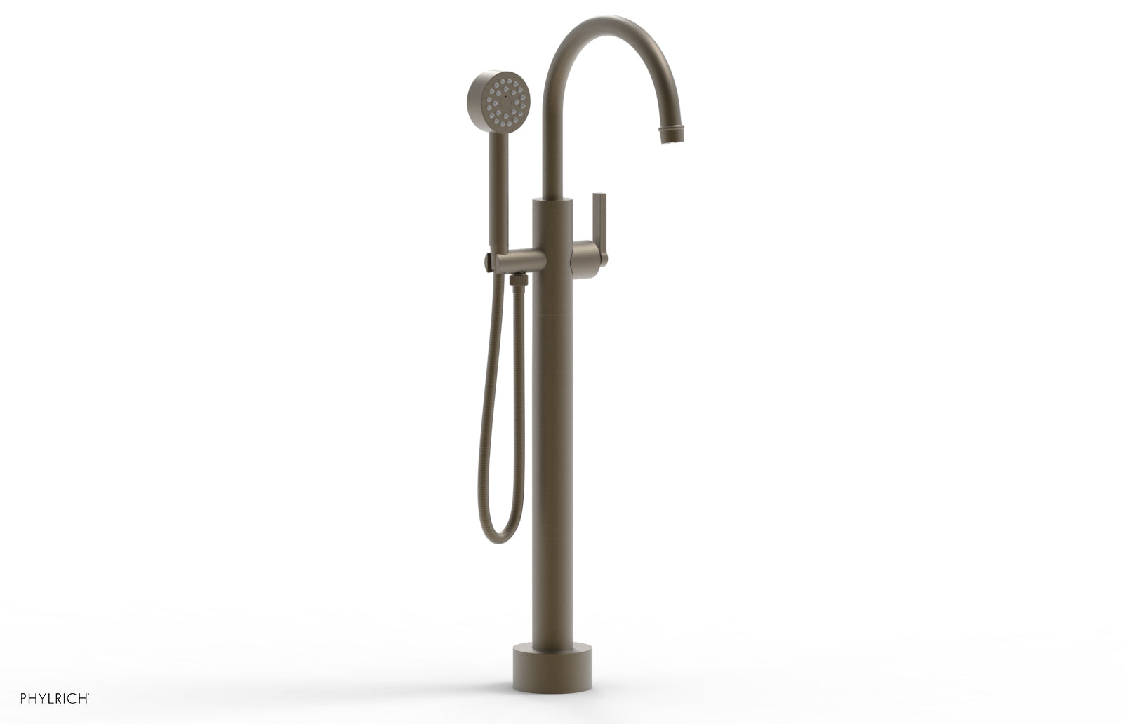 HEX MODERN Low Floor Mount Tub Filler with Lever Handle & Hand Shower - Model 501 47 03 | Perfect for Modern Bathroom Renovations & Spa-Like Shower Experiences