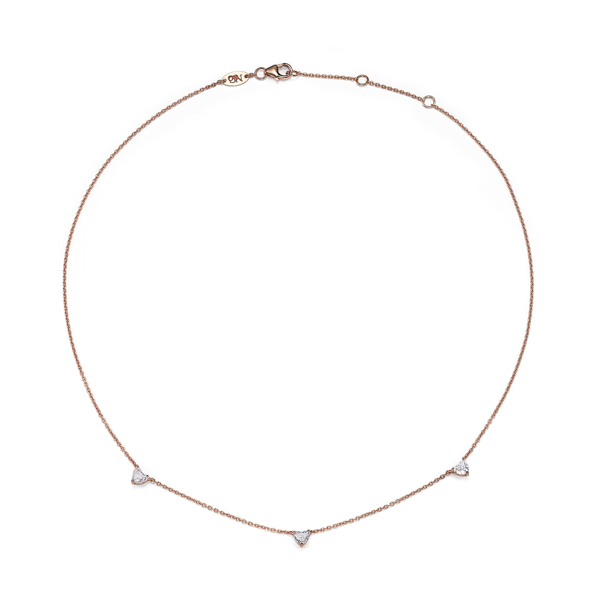 3 Hearts Diamond Necklace for Women - Elegant 14K Gold Pendant Jewelry Gift for Anniversary, Valentine's Day & Special Occasions
