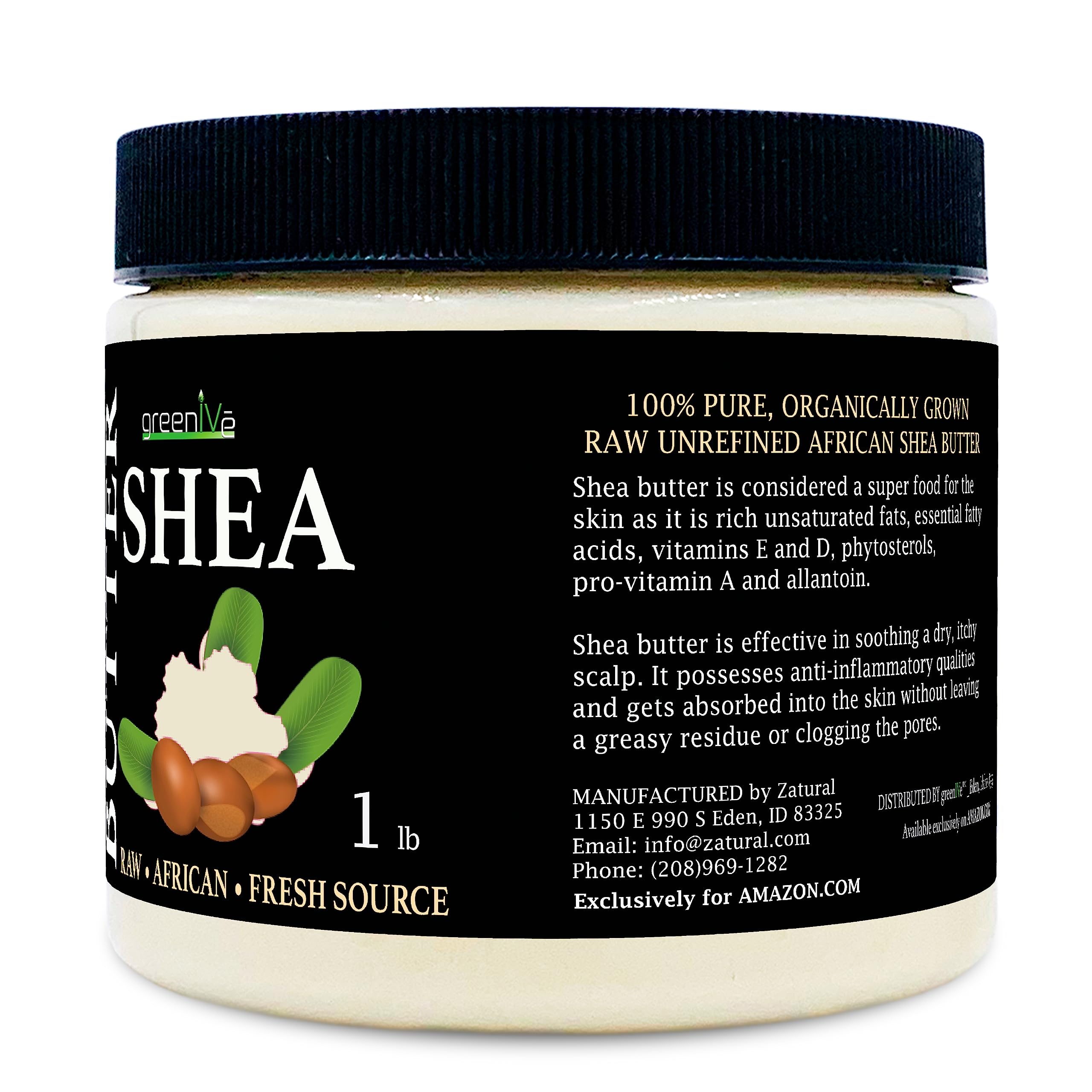 100% Pure Organic Raw Ivory Shea Butter - 16oz for Moisturizing Skin, DIY Lotions, Soaps & Hair Care | Unrefined, Natural & Chemical-Free | Perfect for Dry Skin, Eczema & Natural Beauty Recipes