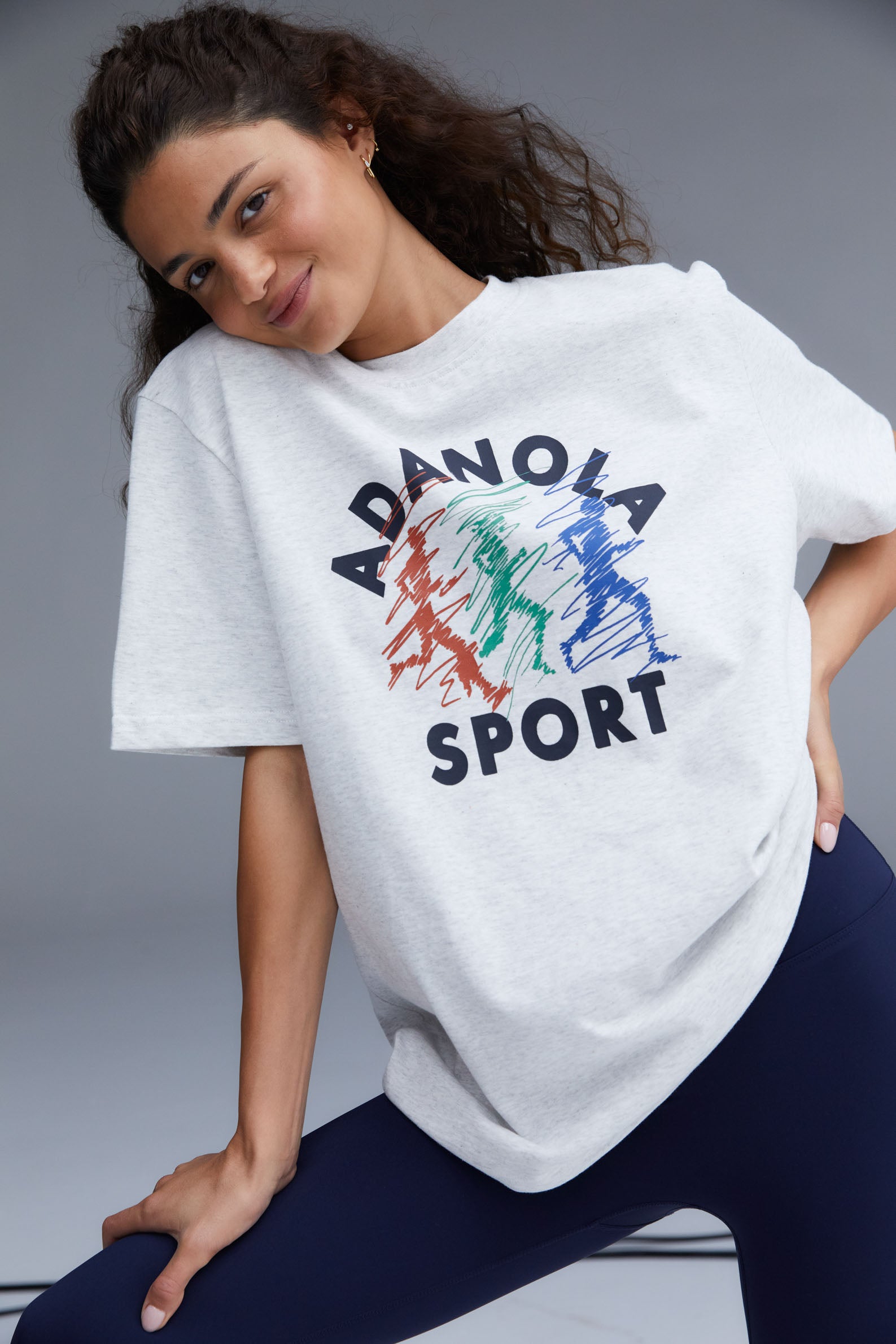 Oversized Campus Short Sleeve T-Shirt - Light Grey Melange | Comfortable Casual Wear for College, Street Style & Everyday Outfits