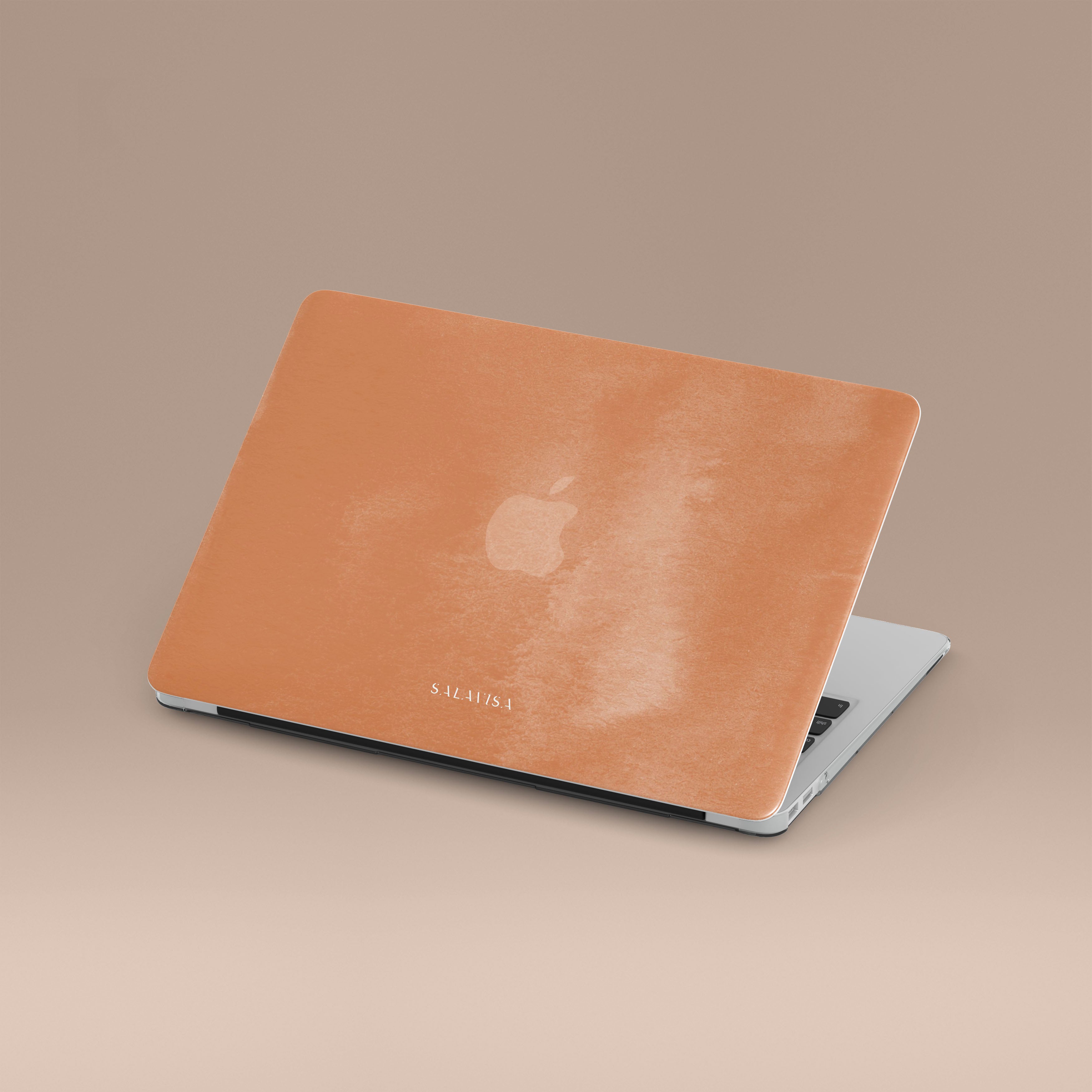 Stylish Peach Watercolor MacBook Case - Protective Laptop Cover for MacBook Air & Pro - Perfect for Work, Travel & School