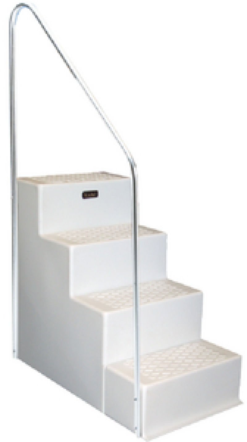 4-Step Dockside Boarding Ladder for Boats & Watercraft - Heavy Duty Marine Boarding Steps for Easy & Safe Boat Access