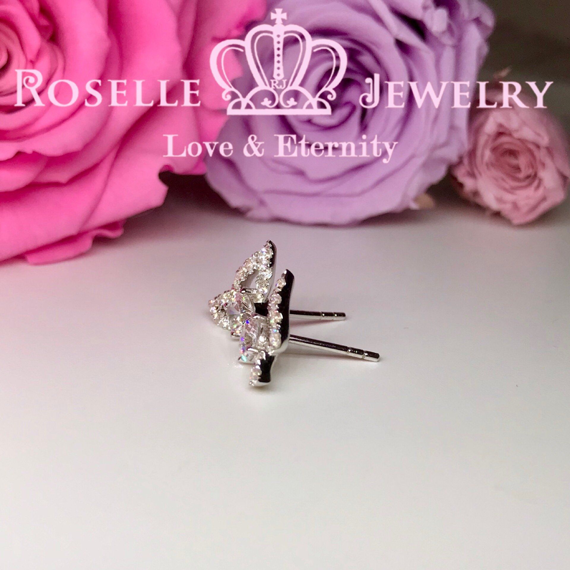 Elegant Detachable Butterfly Drop Earrings for Women - Fashion Jewelry Gift for Party, Wedding & Daily Wear | DE7