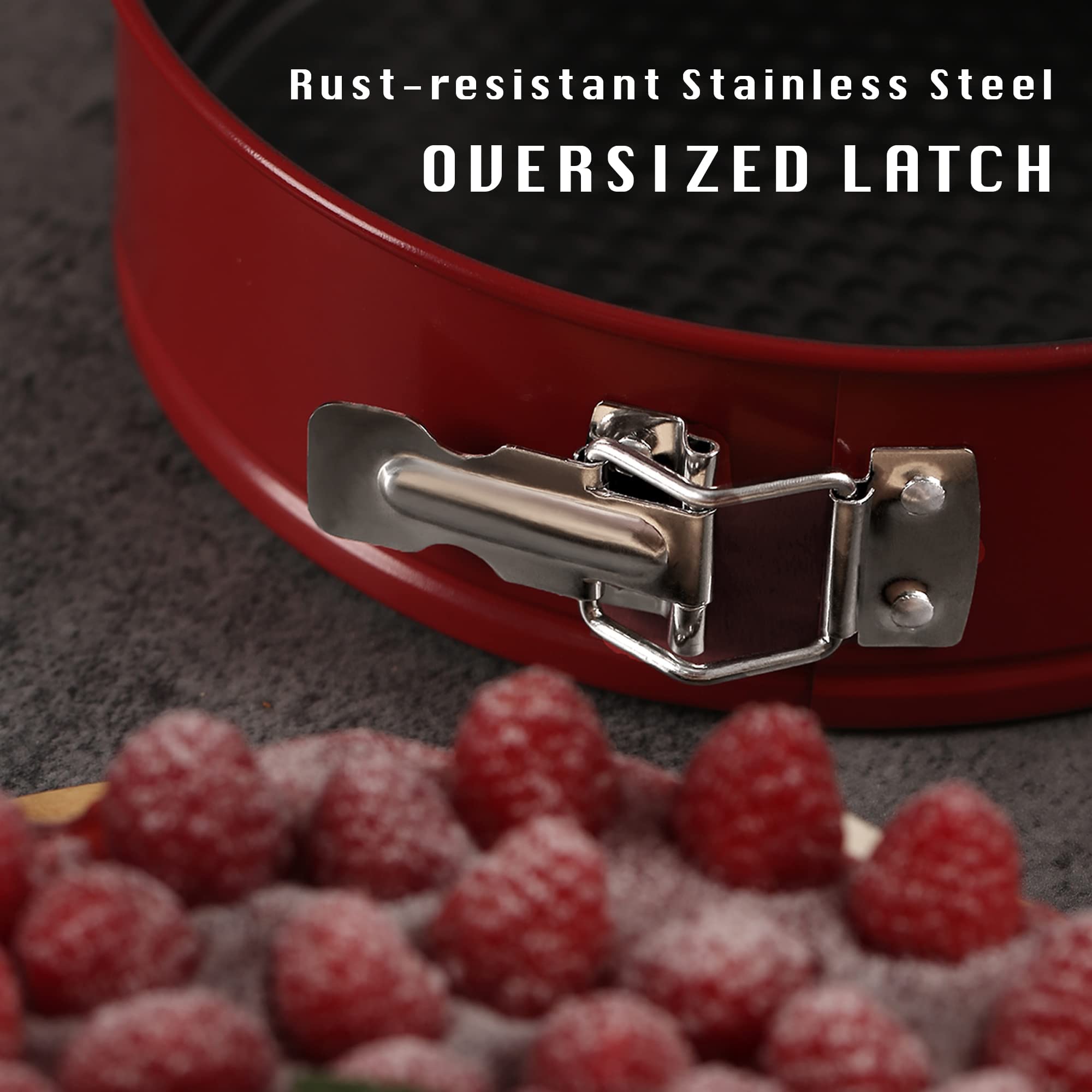 Non-Stick Springform Cheesecake Pan Set with Removable Bottom - 3 Sizes (4
